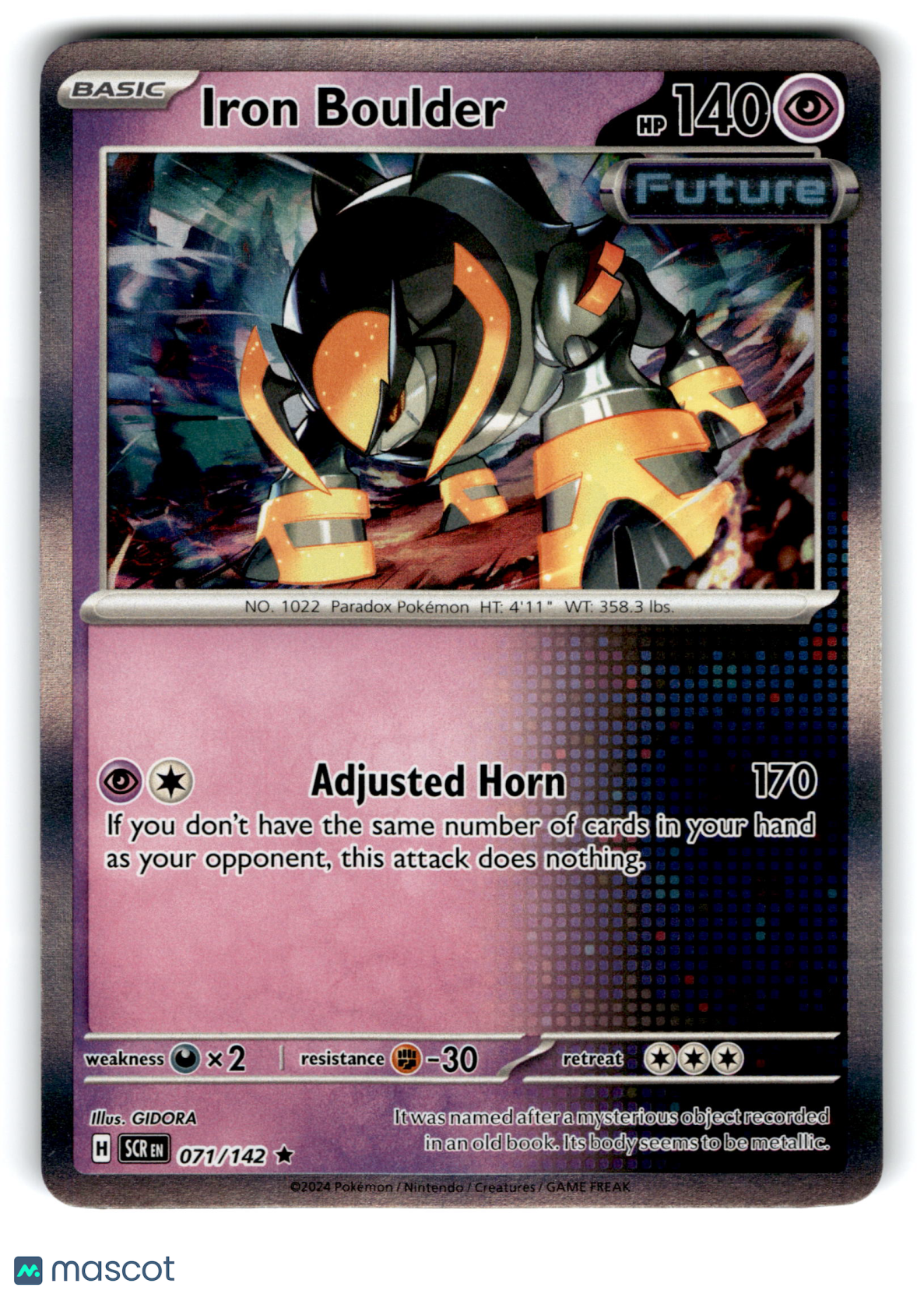 2024 Pokemon Iron Boulder #71/142 H