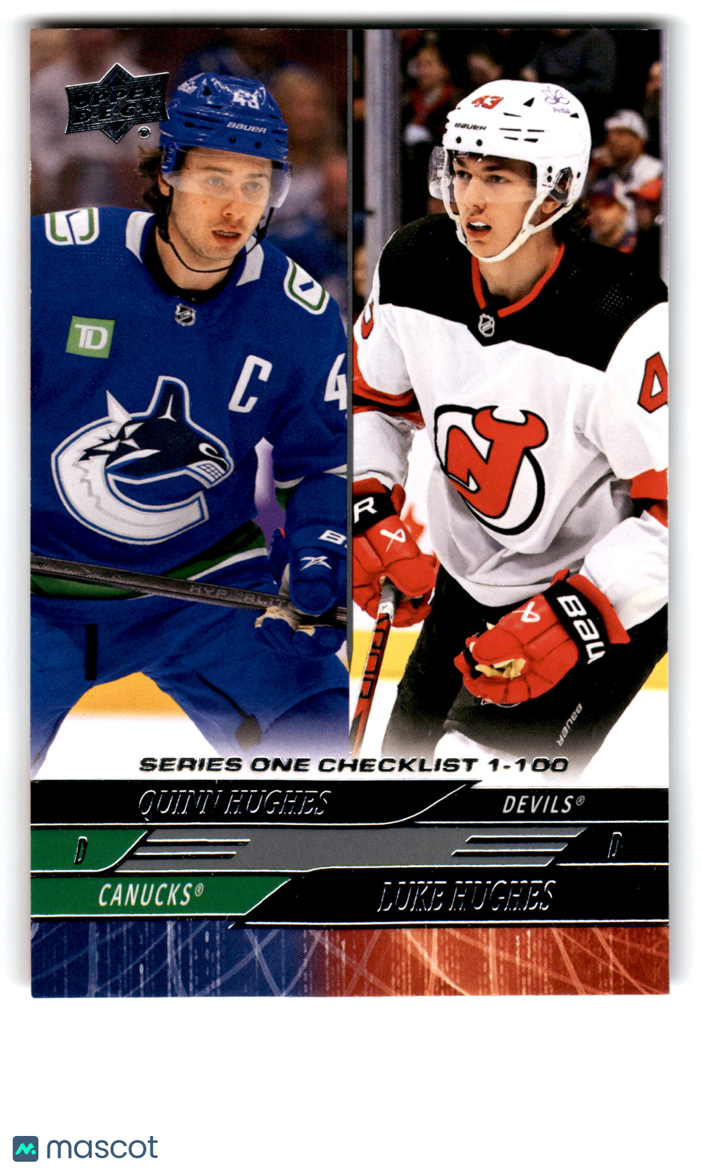 2024 Upper Deck Series 1 Quinn Hughes Luke Hughes #199