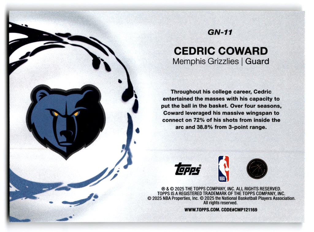 2025 Topps Generation Now Cedric Coward #GN-11 RC