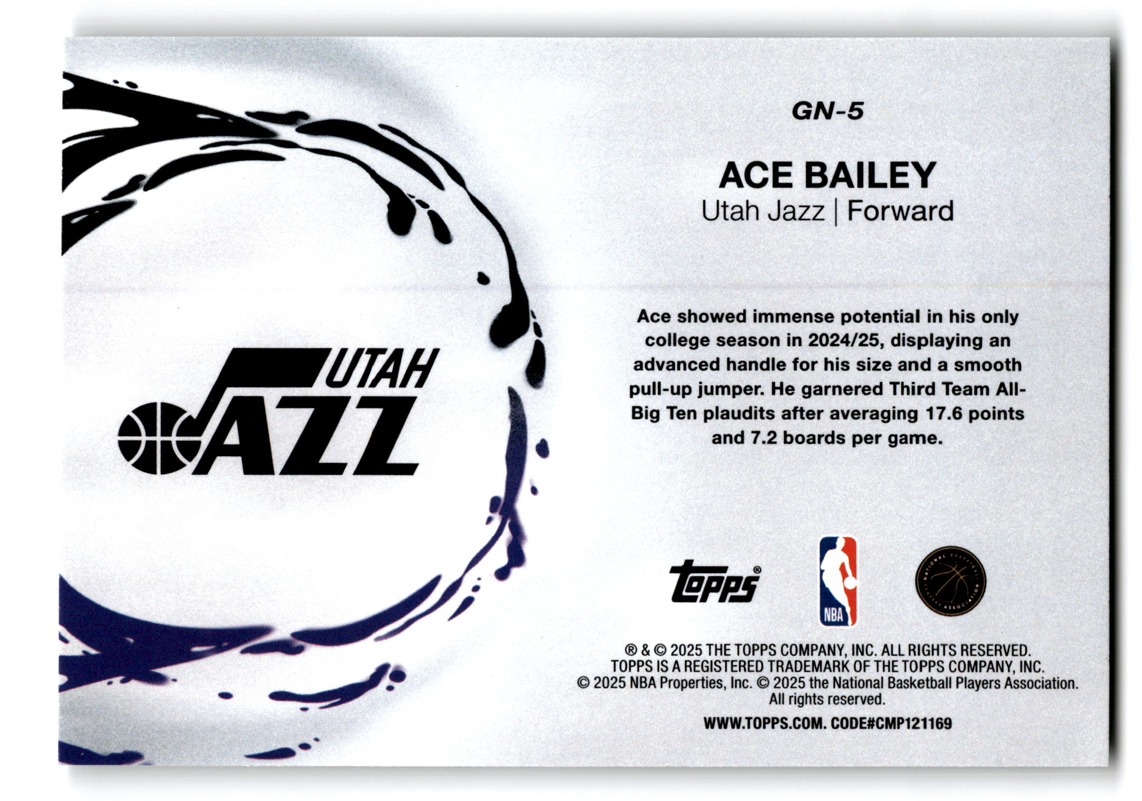 2025 Topps Generation Now Ace Bailey #GN-5 RC