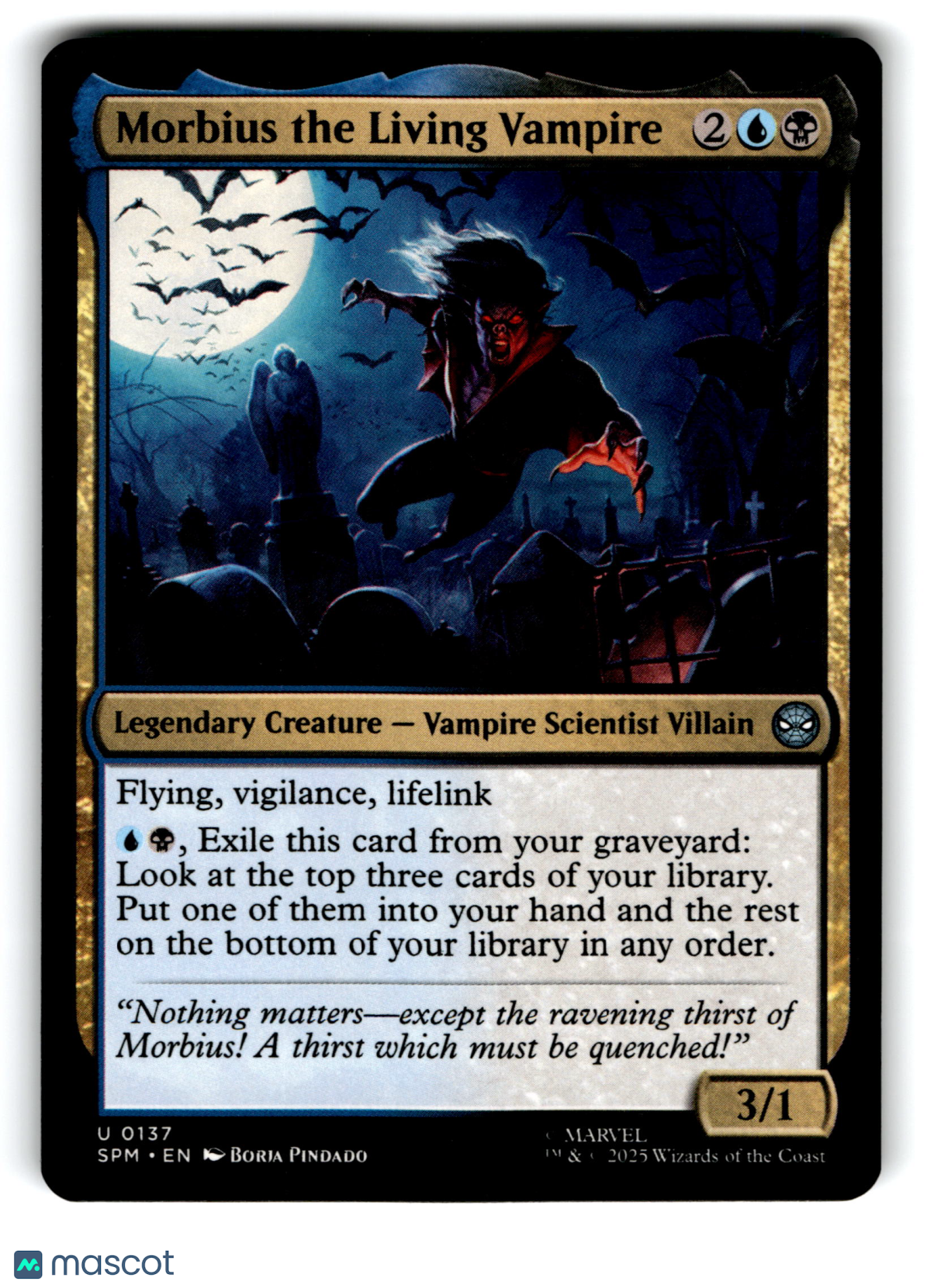 2023 Magic: The Gathering Morbius the Living Vampire #0137