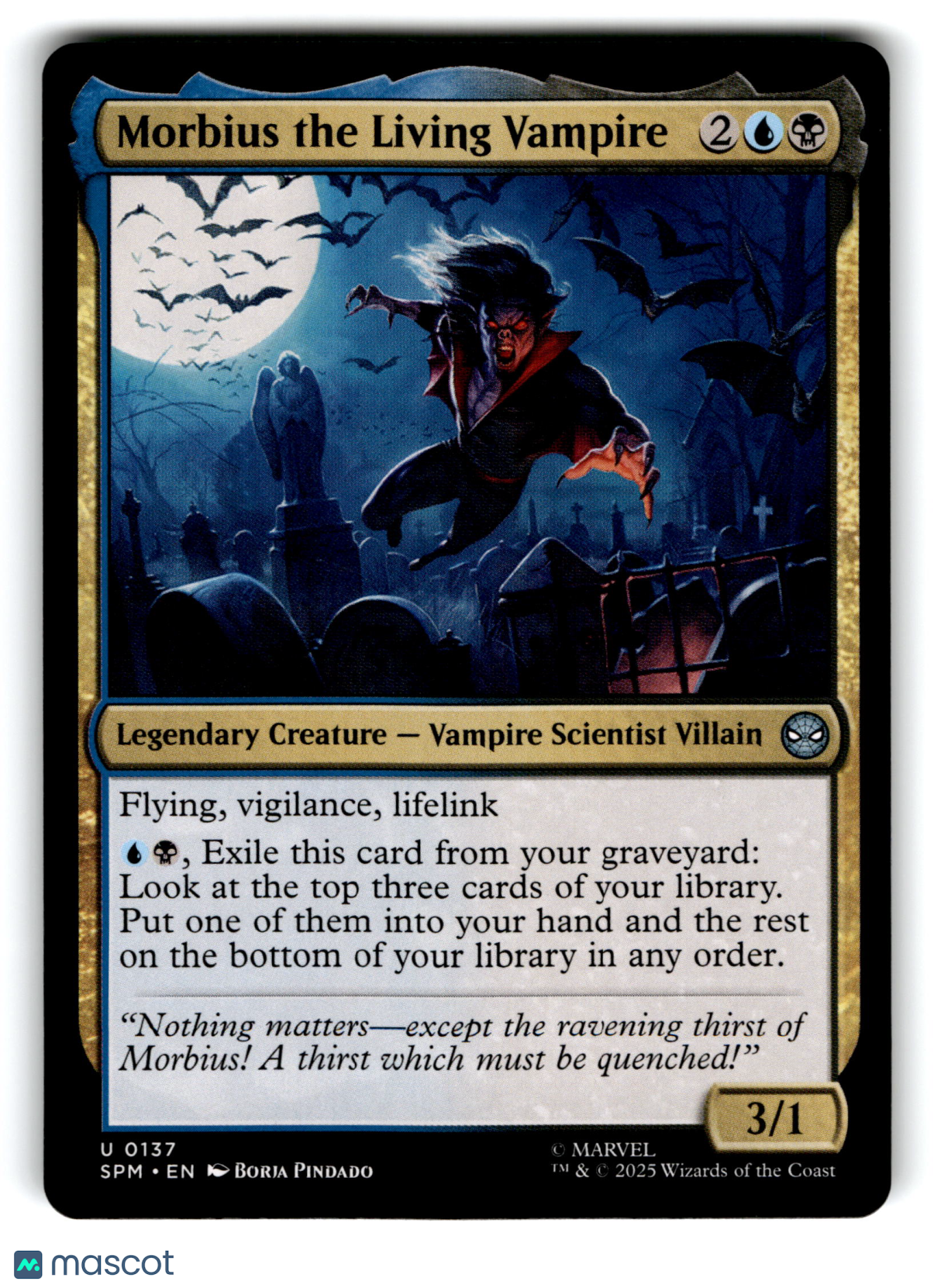 2023 Magic: The Gathering Morbius the Living Vampire #0137 Universes Beyond