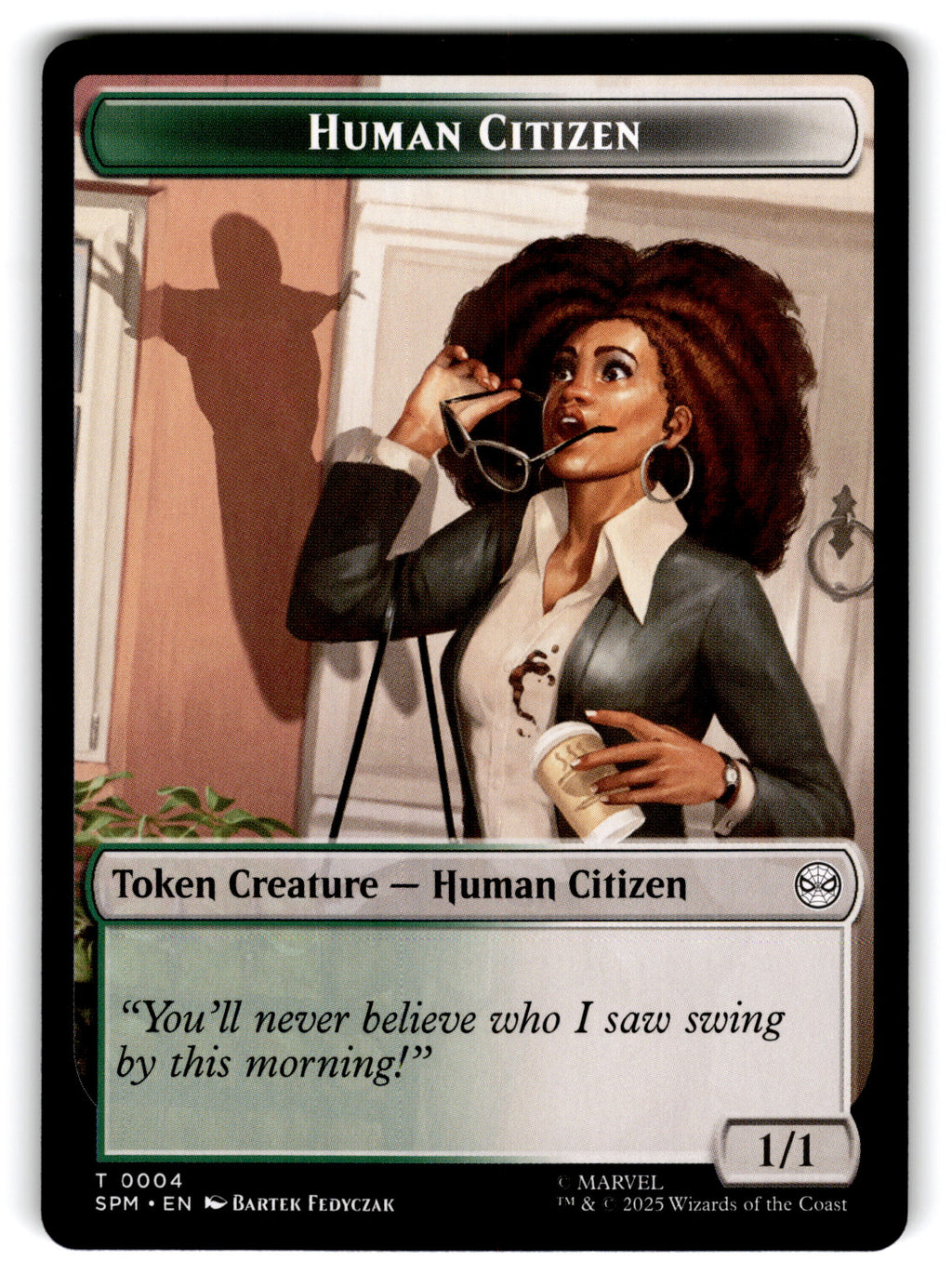 2025 Magic: The Gathering Treasure Human Citizen Token