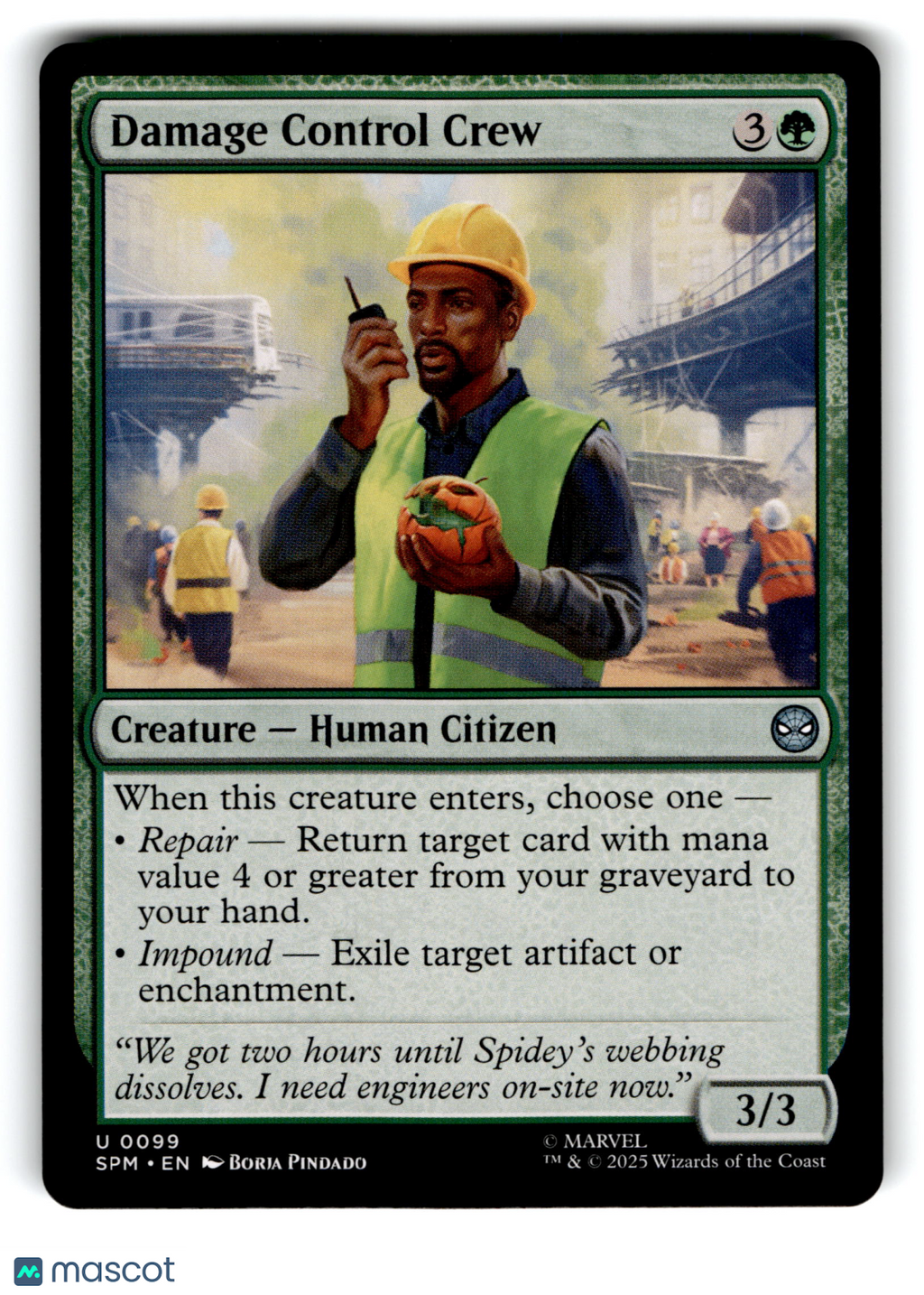 2025 Magic: The Gathering Damage Control Crew #U 0099