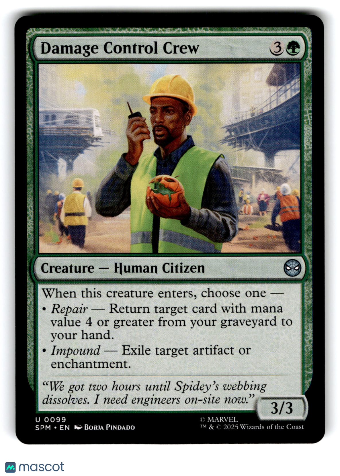 2025 Magic: The Gathering Damage Control Crew #U 0099