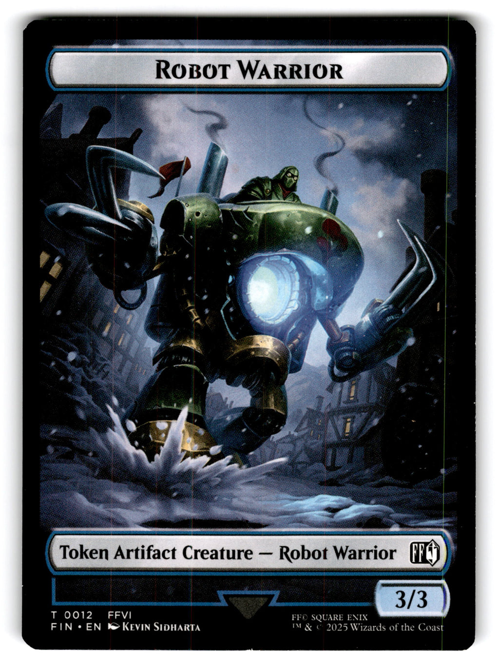 2025 Magic: The Gathering Robot Warrior Hero Token Double-Sided