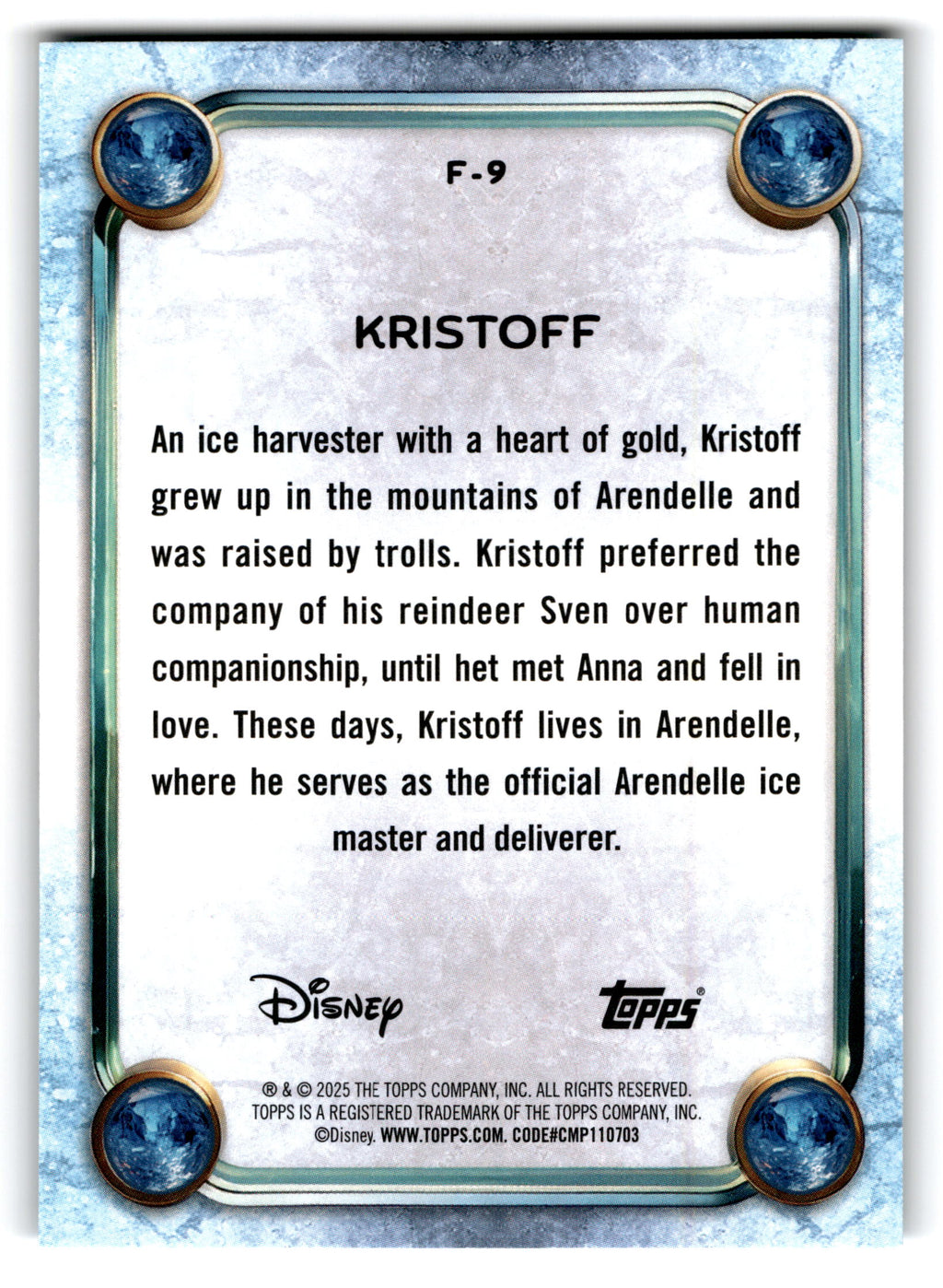 2025 Topps Disney Frozen #F-9