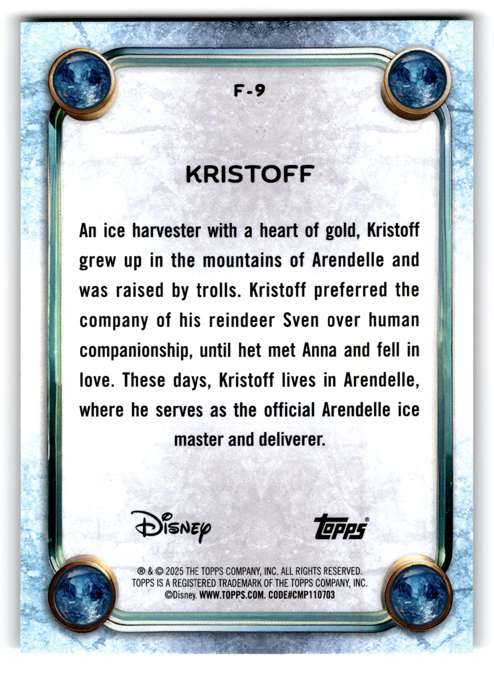 2025 Topps Disney Frozen #F-9