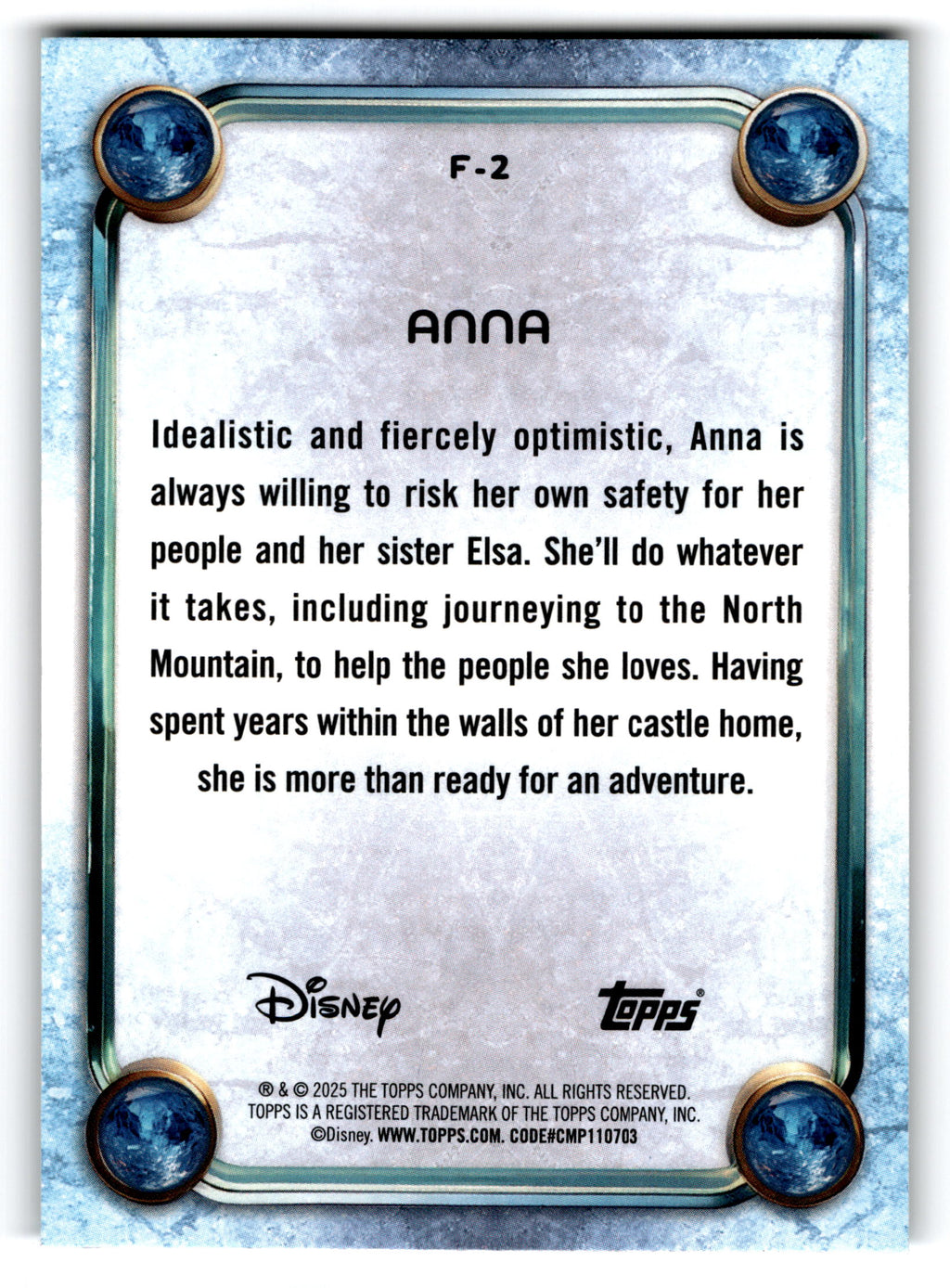 2025 Topps Disney Frozen #F-2