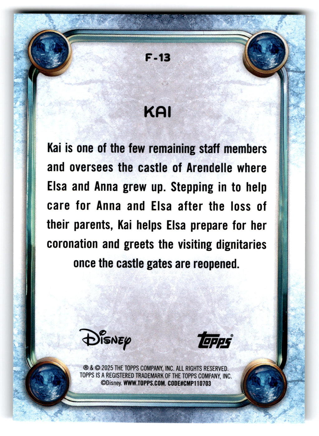 2025 Topps Disney Frozen #F-13