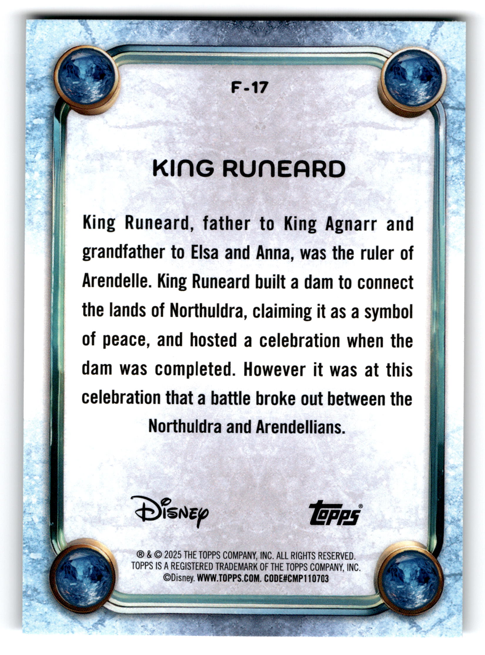 2025 Topps Disney Frozen #F-17