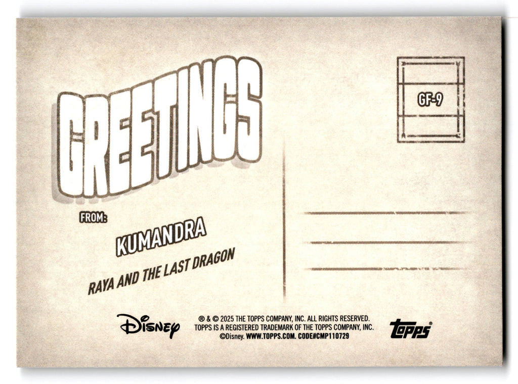2025 Topps Disney Raya and the Last Dragon #GF-9