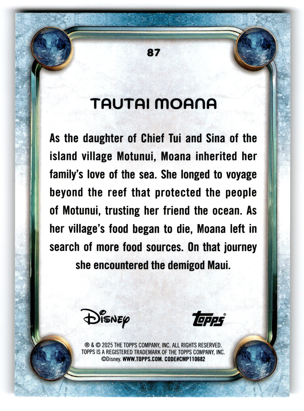 2025 Topps Disney Moana #87