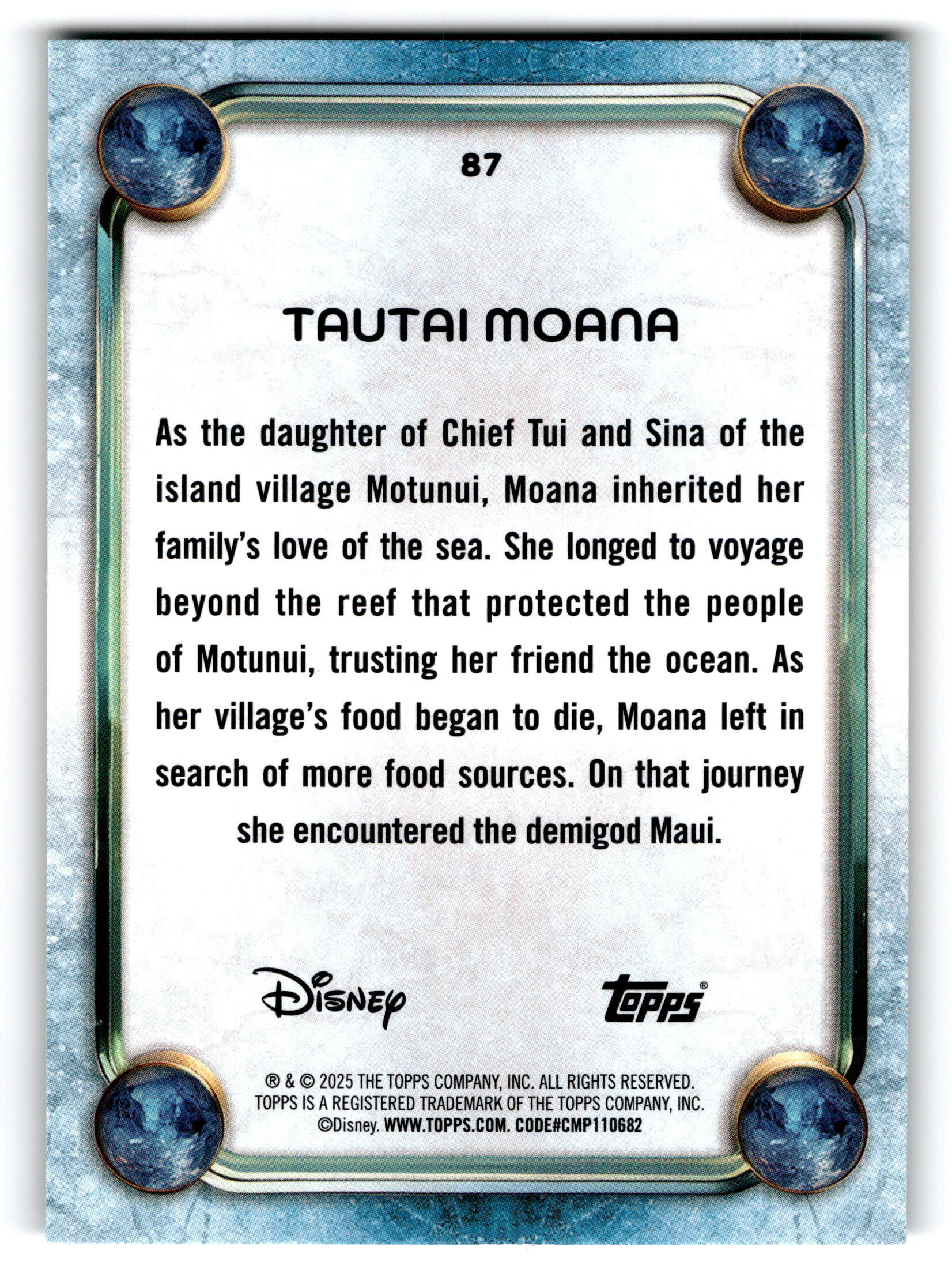 2025 Topps Disney Moana #87