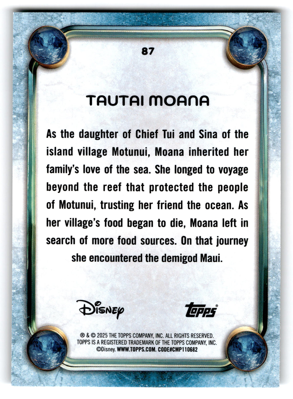 2025 Topps Disney Moana #87
