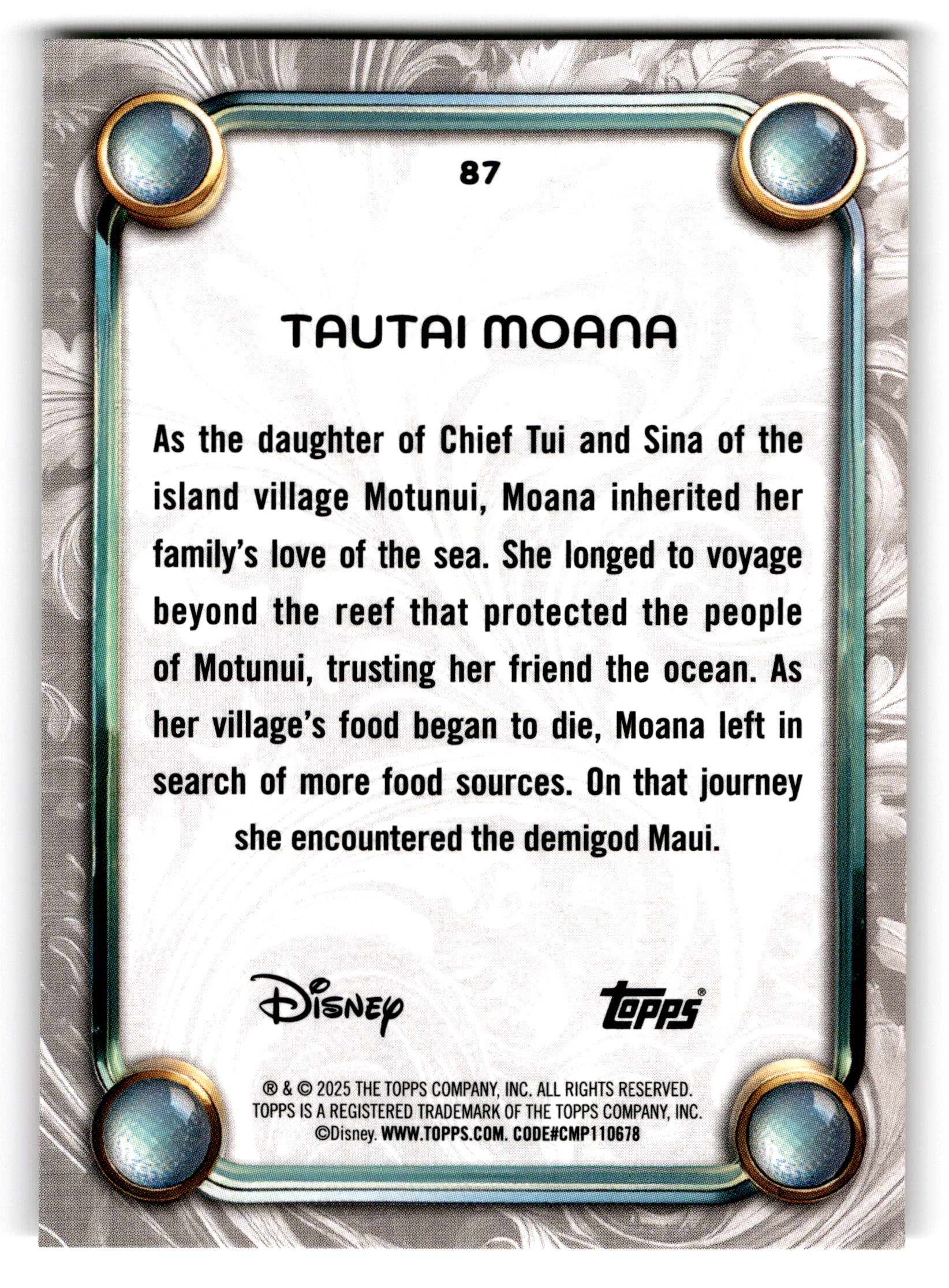 2025 Topps Disney Moana #87