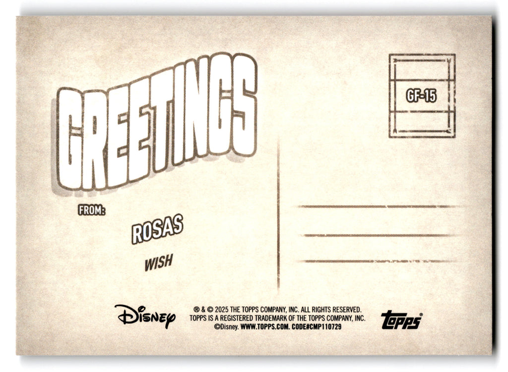 2025 Topps Disney Wish Greetings From #GF-15