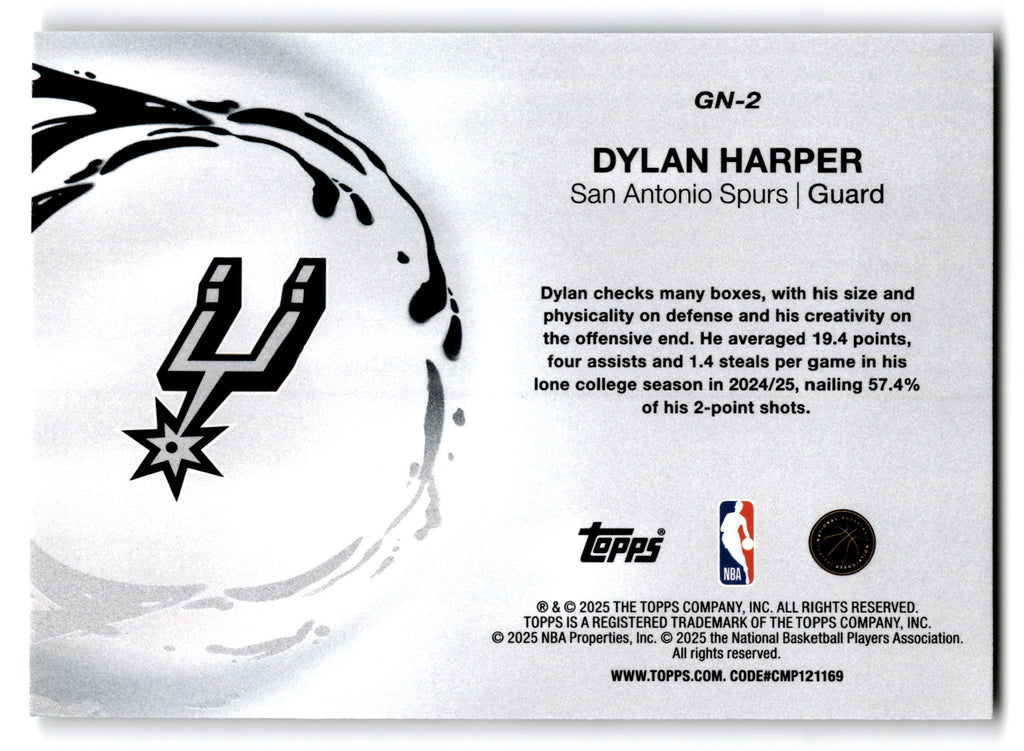 2025 Topps Generation Now Dylan Harper #GN-2 RC