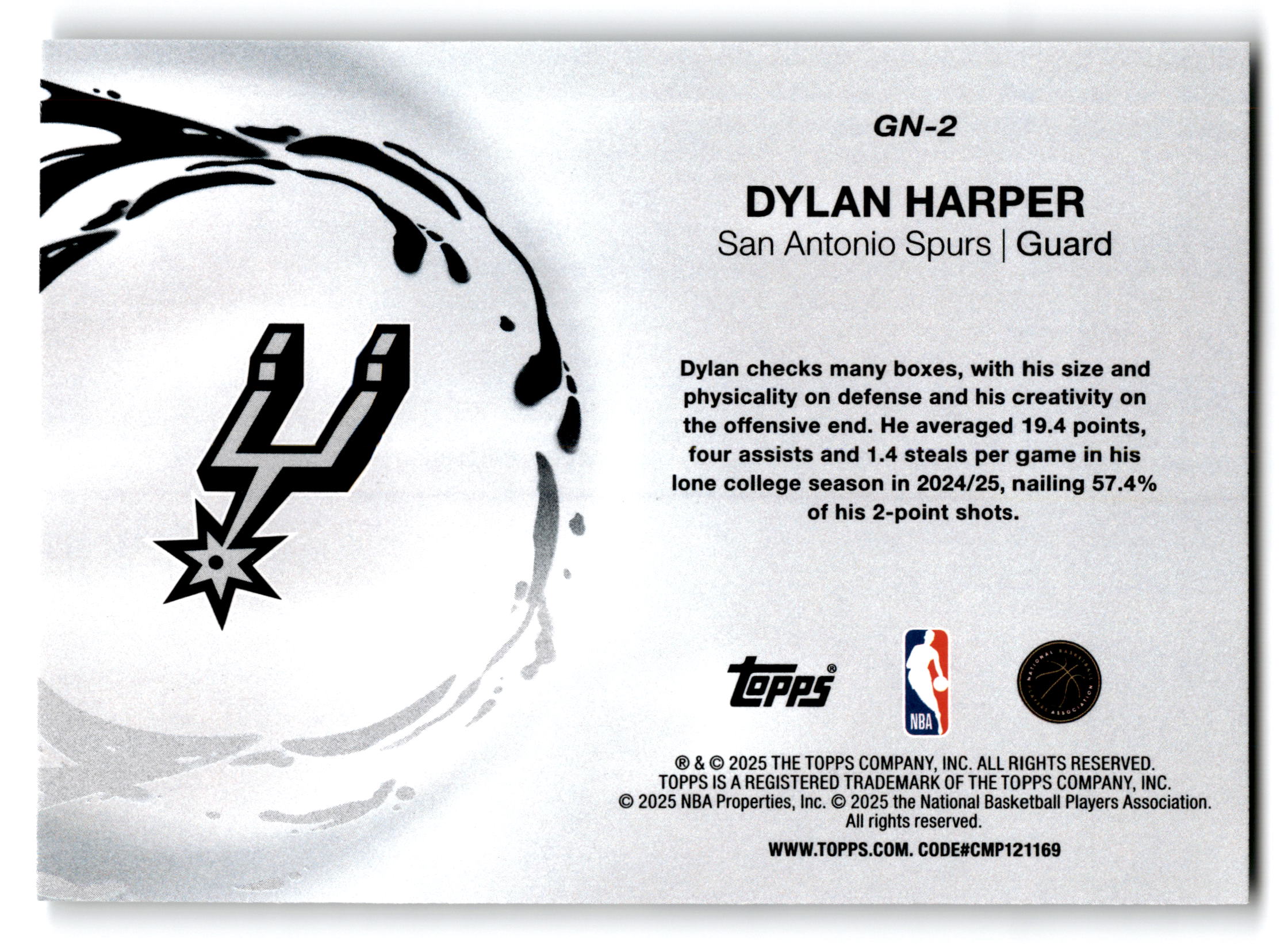 2025 Topps Generation Now Dylan Harper #GN-2 RC