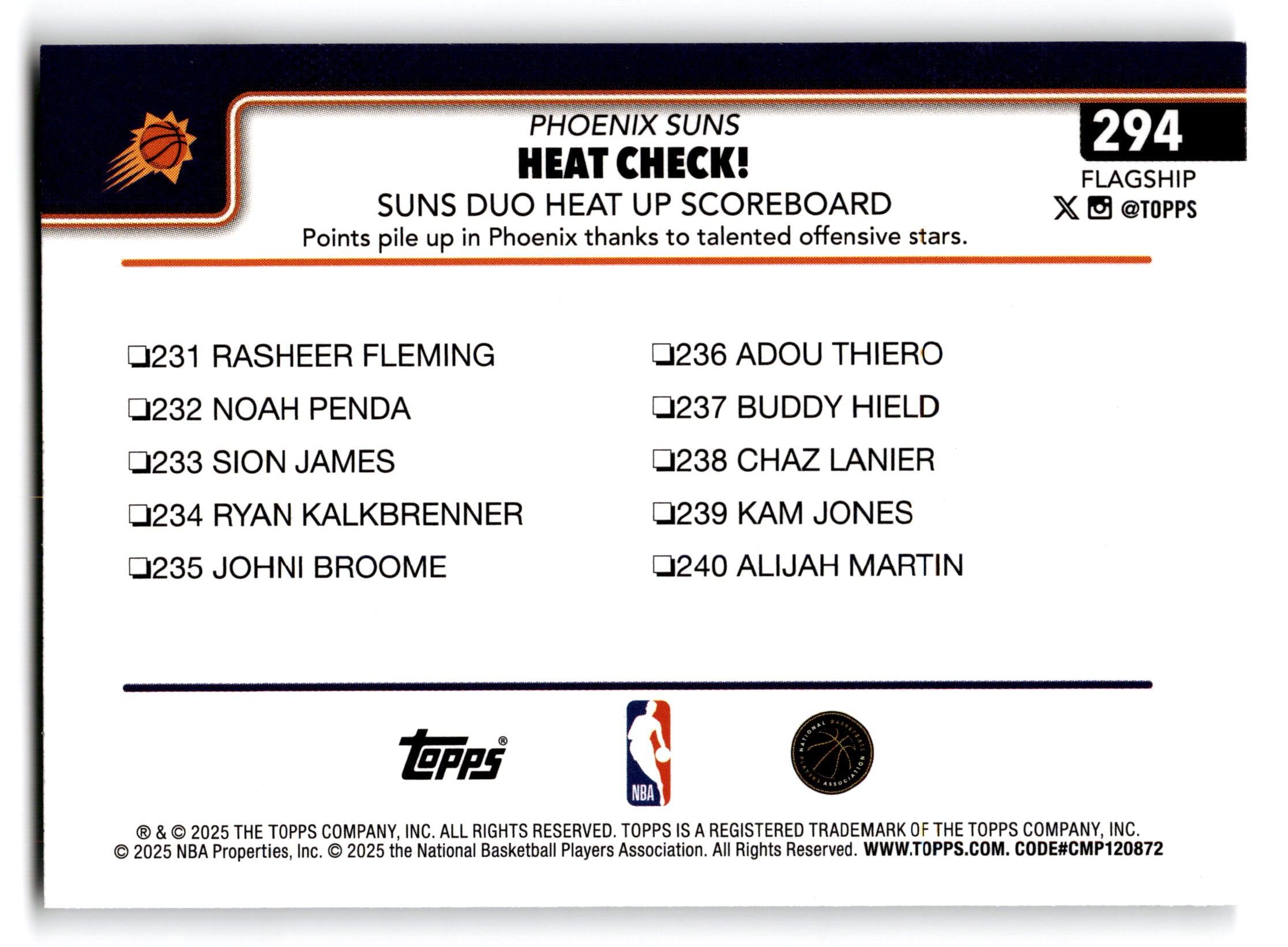 2025 Topps Flagship Heat Check! #294