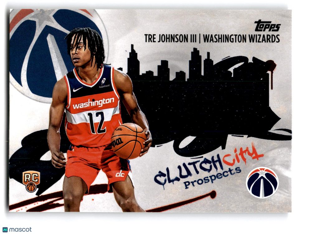 2025 Topps Clutch City Prospects Tre Johnson III #CC-6 RC