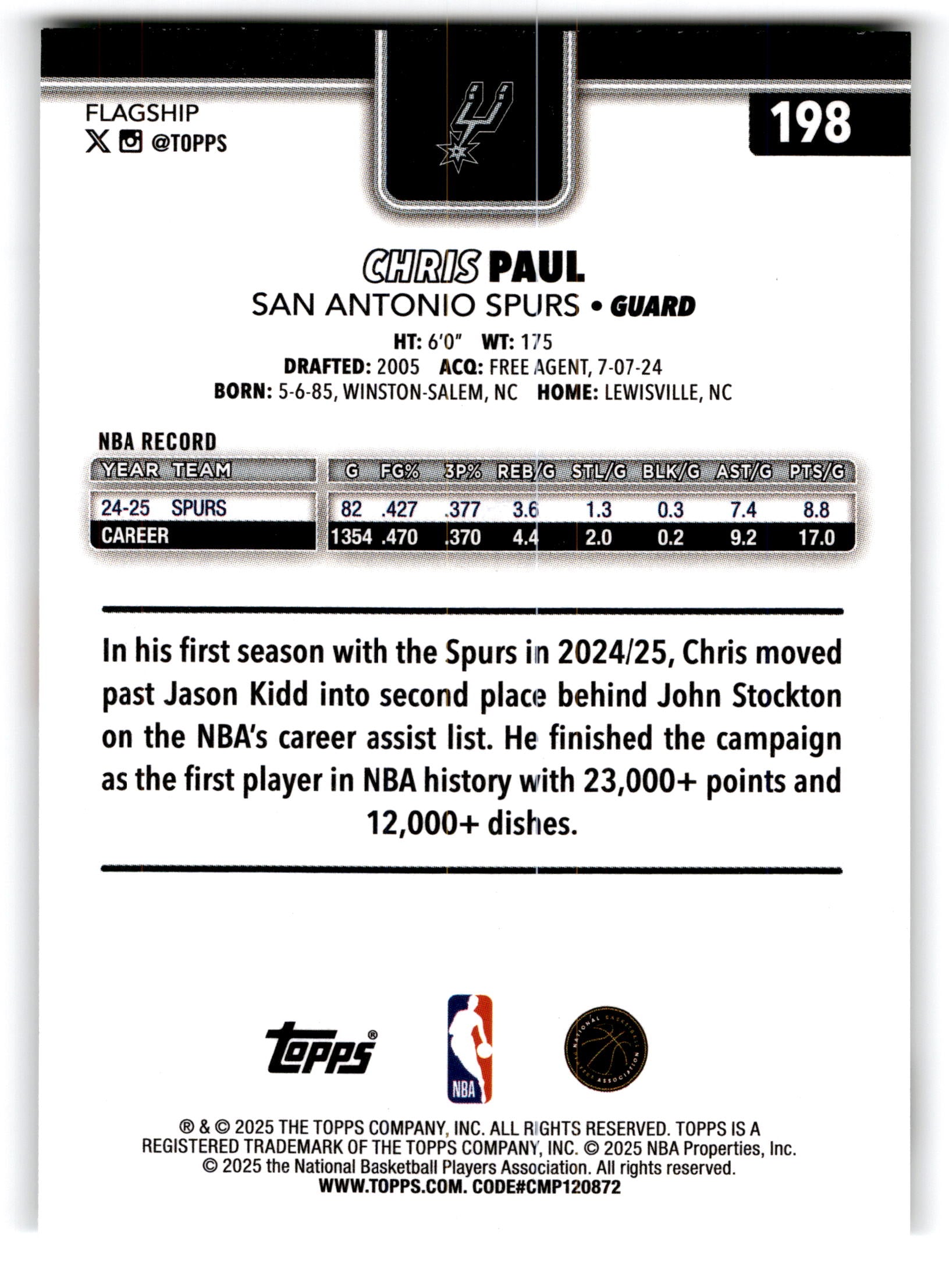 2025 Topps Flagship Chris Paul #198