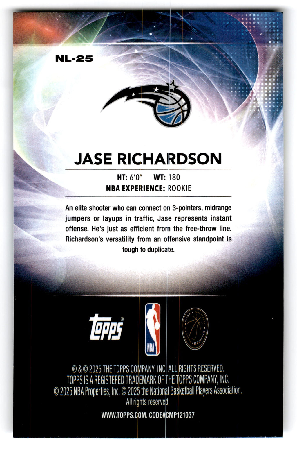 2025 Topps No Limit Jase Richardson #NL-25 RC