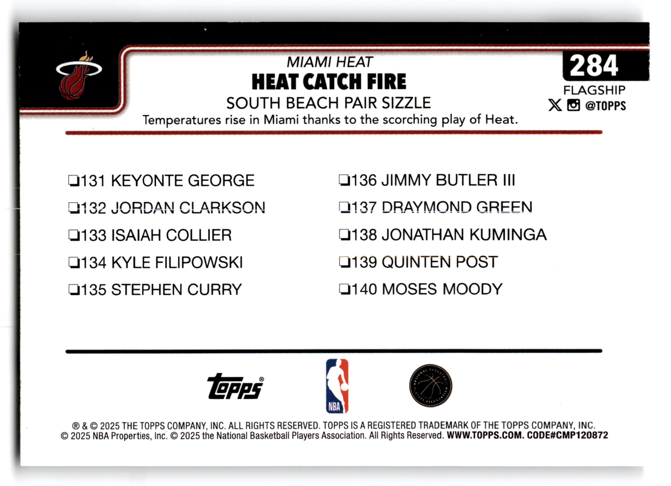2025 Topps Flagship Tyler Herro Jimmy Butler #284