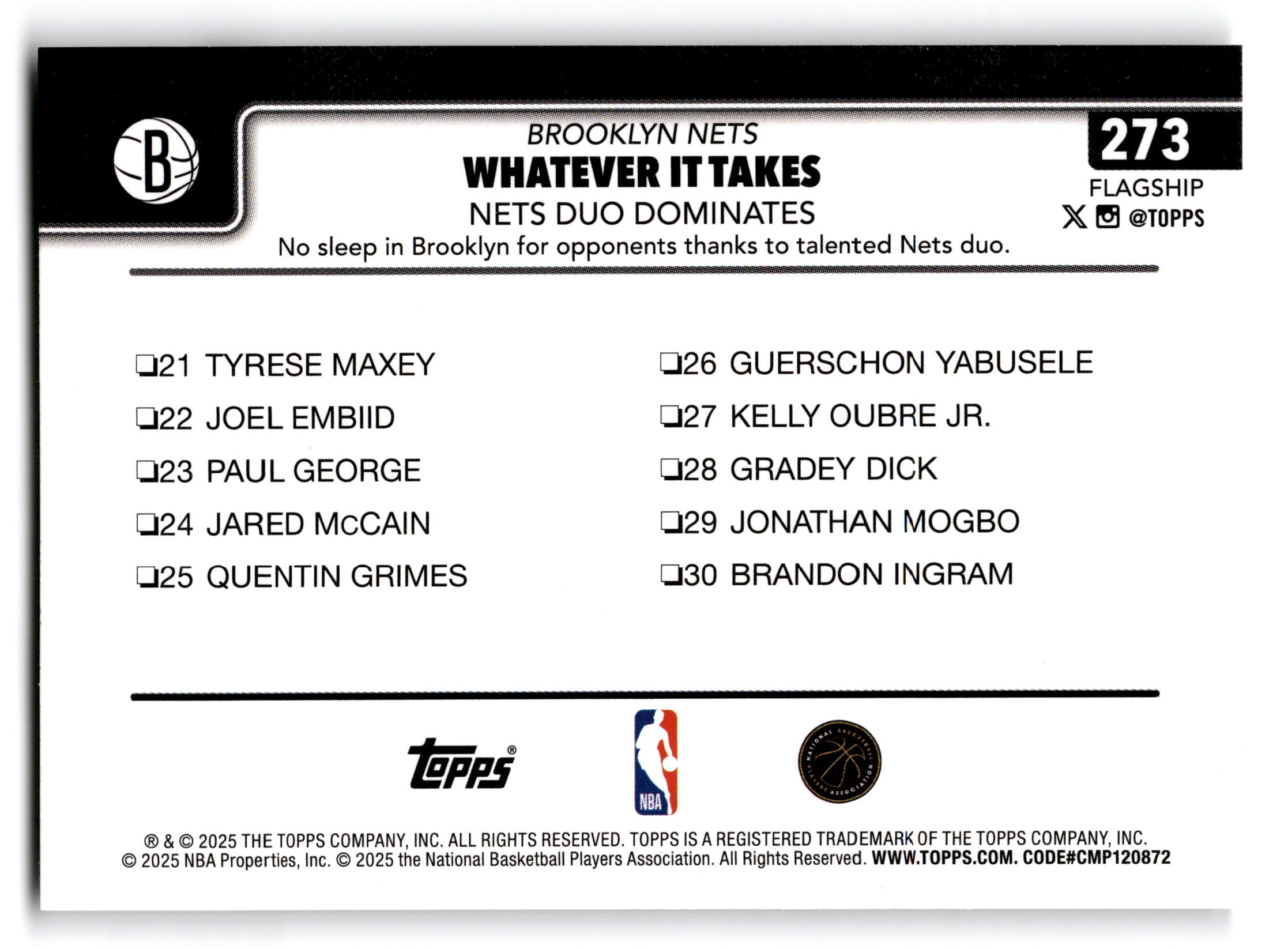 2025 Topps Flagship Whatever It Takes Multiple Players #273