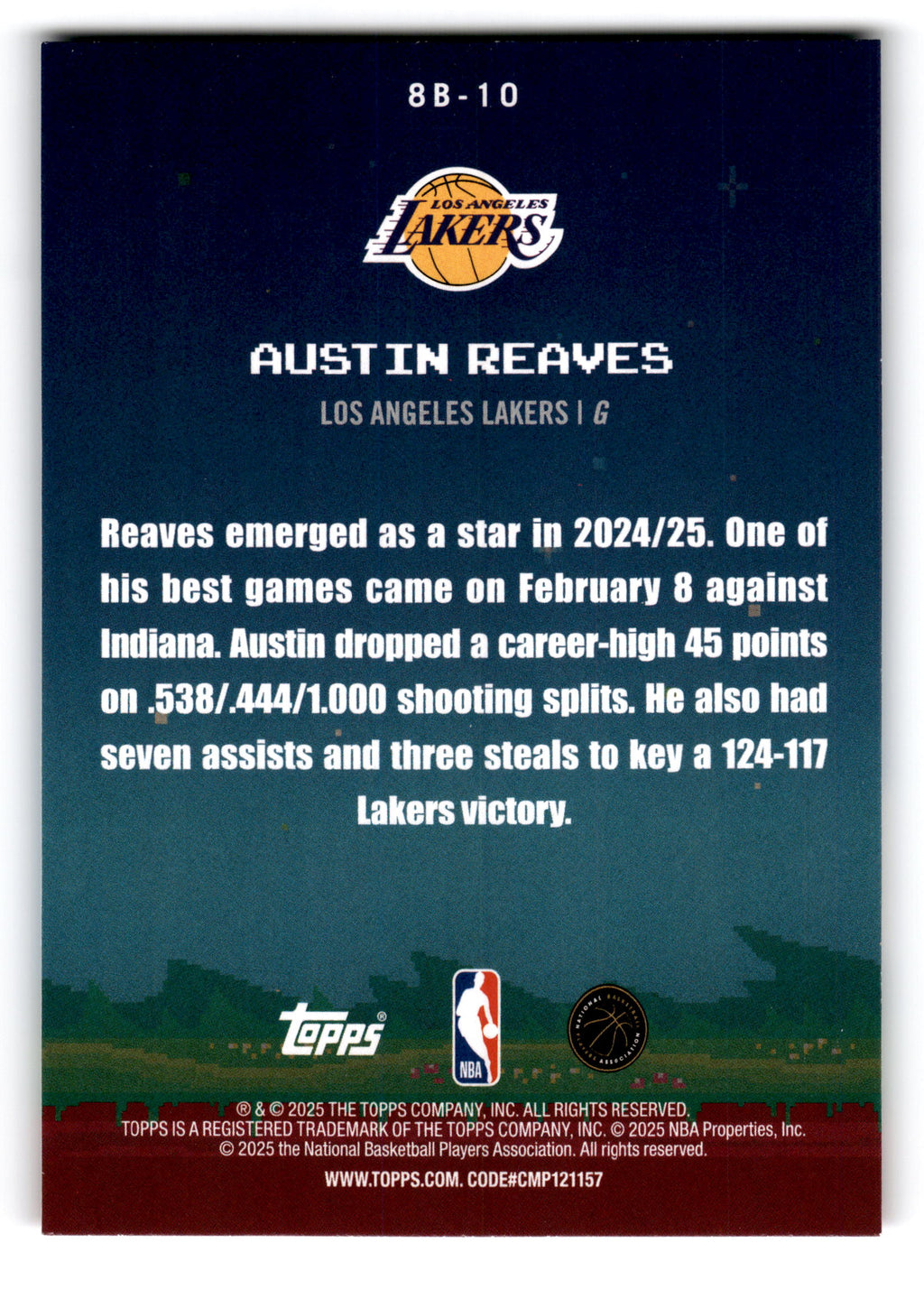 2025 Topps 8-Bit Ballers Austin Reaves #8B-10