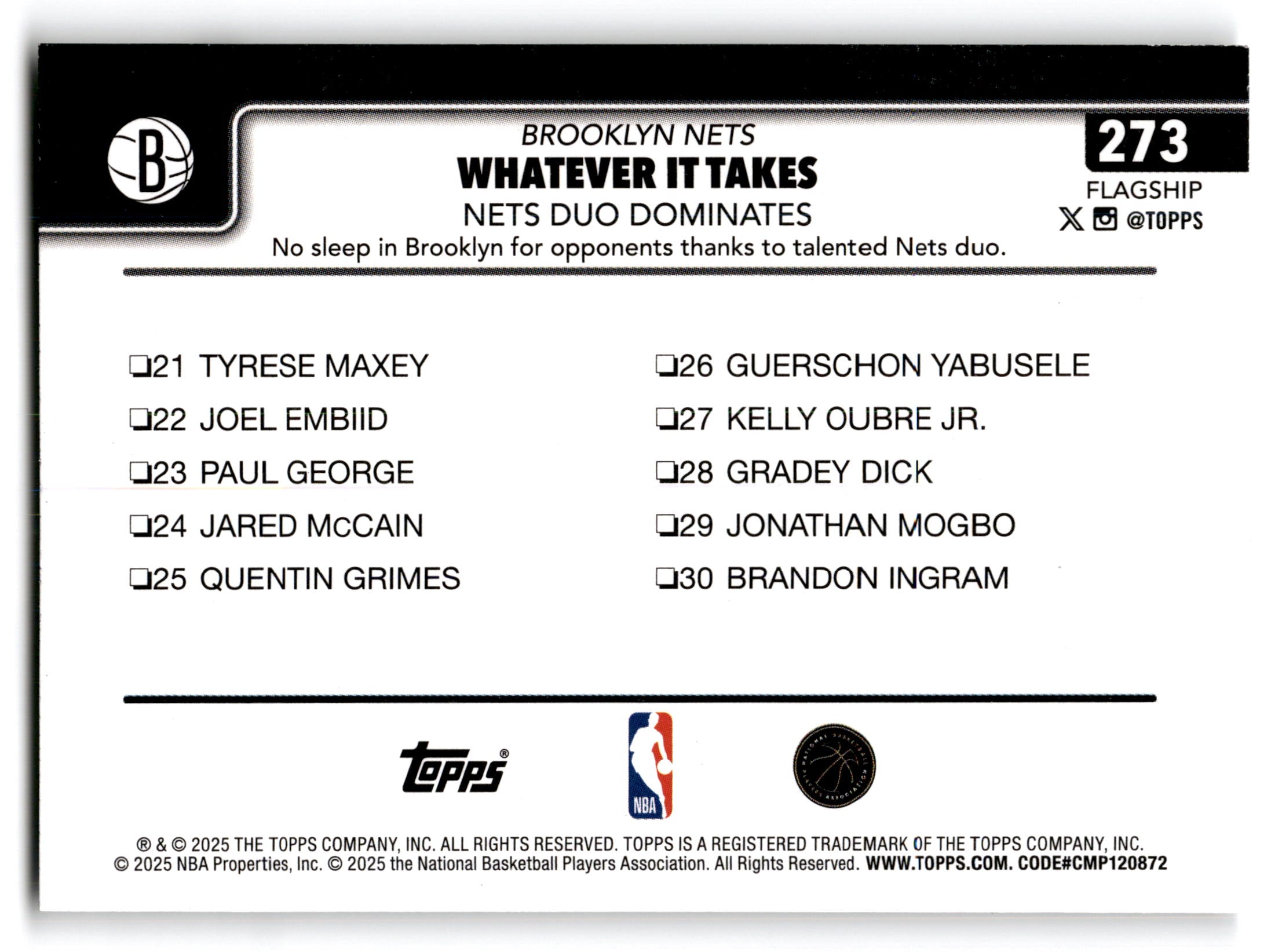 2025 Topps Flagship Whatever It Takes Multiple Players #273
