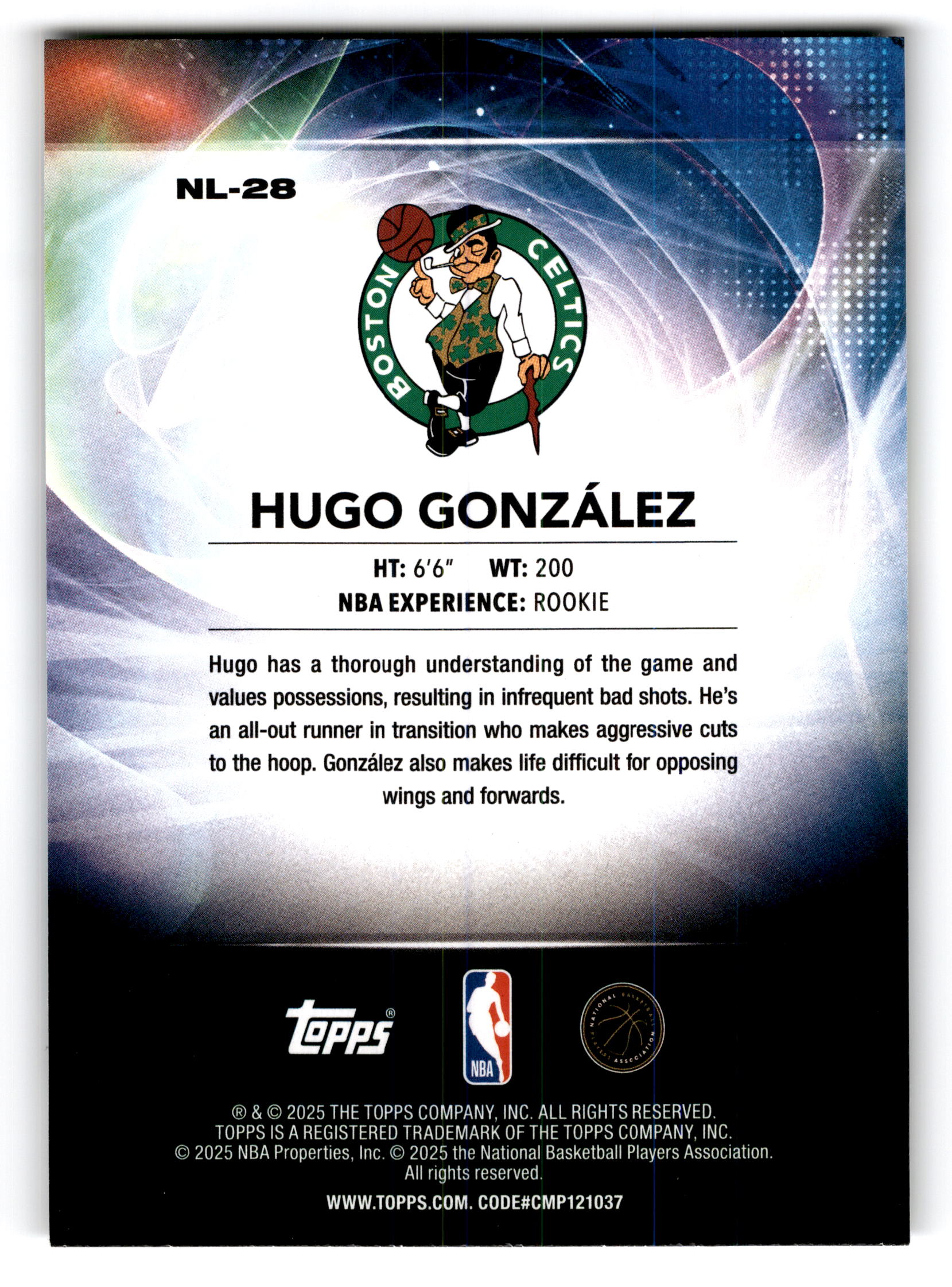 2025 Topps No Limit Hugo González #NL-28 RC