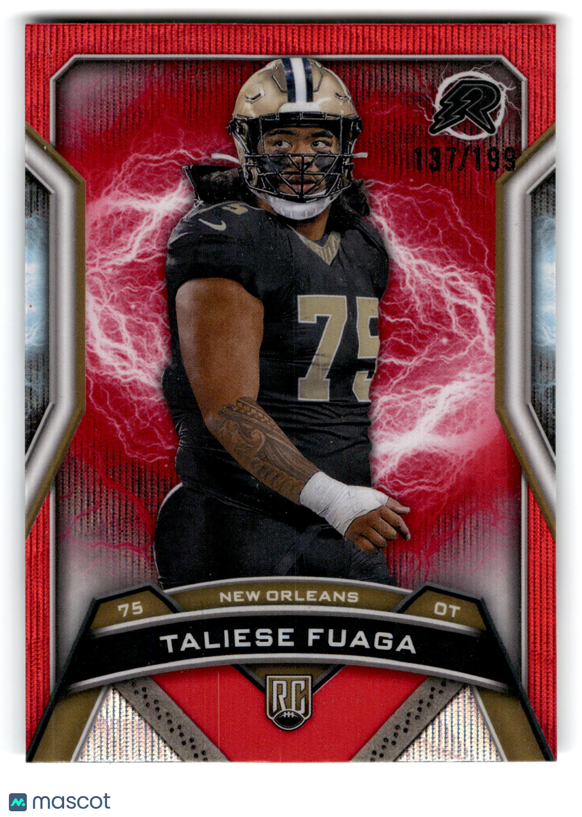 2022 Topps Resurgence Taliese Fuaga #168 Red RC 137/199