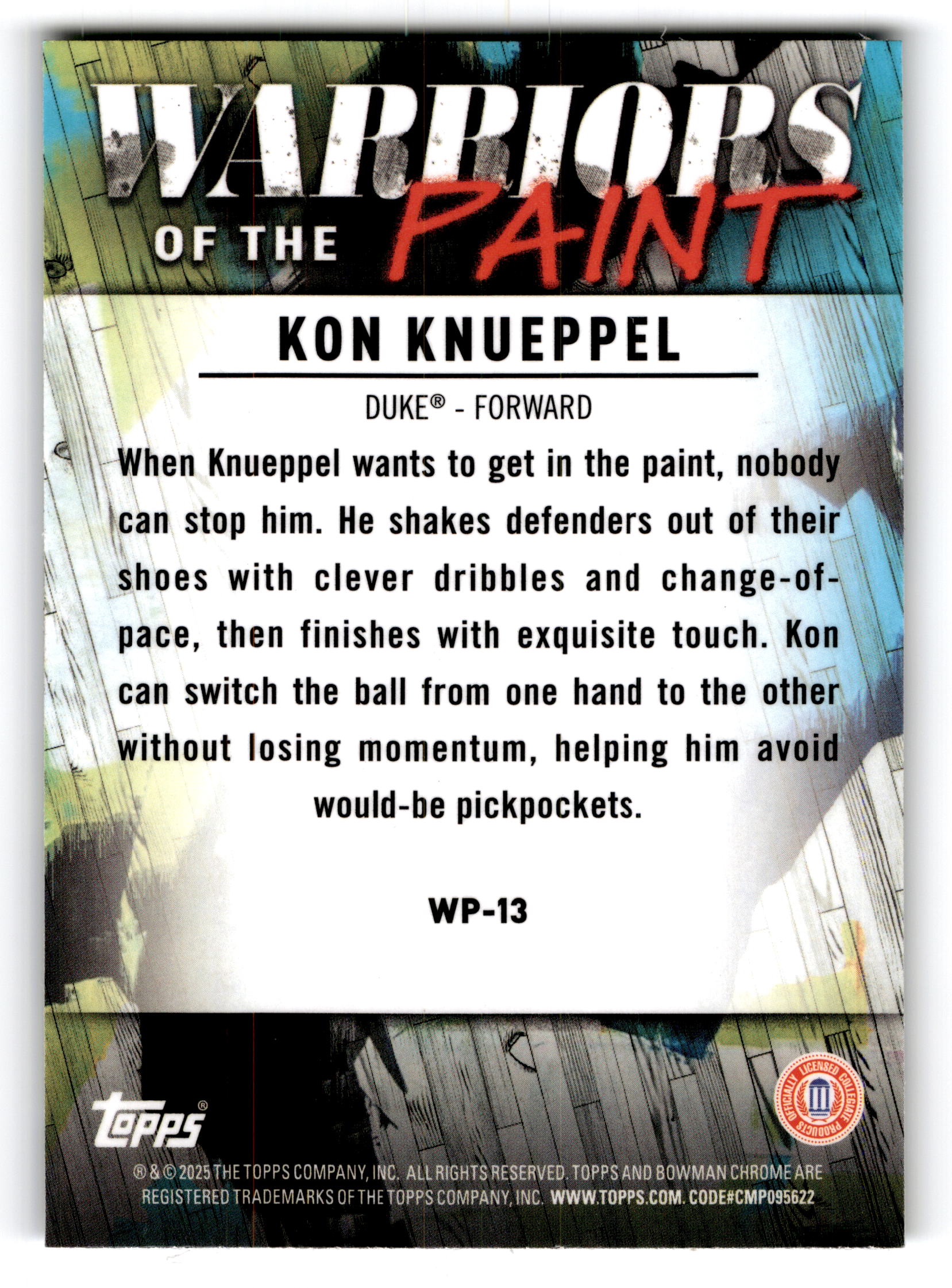 2025 Topps Bowman U Chrome Warriors of the Paint Kon Knueppel #WP-13
