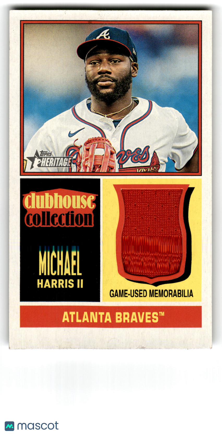 2025 Topps Heritage Clubhouse Collection Michael Harris II #CCR-MH Relic Game-Used Memorabilia