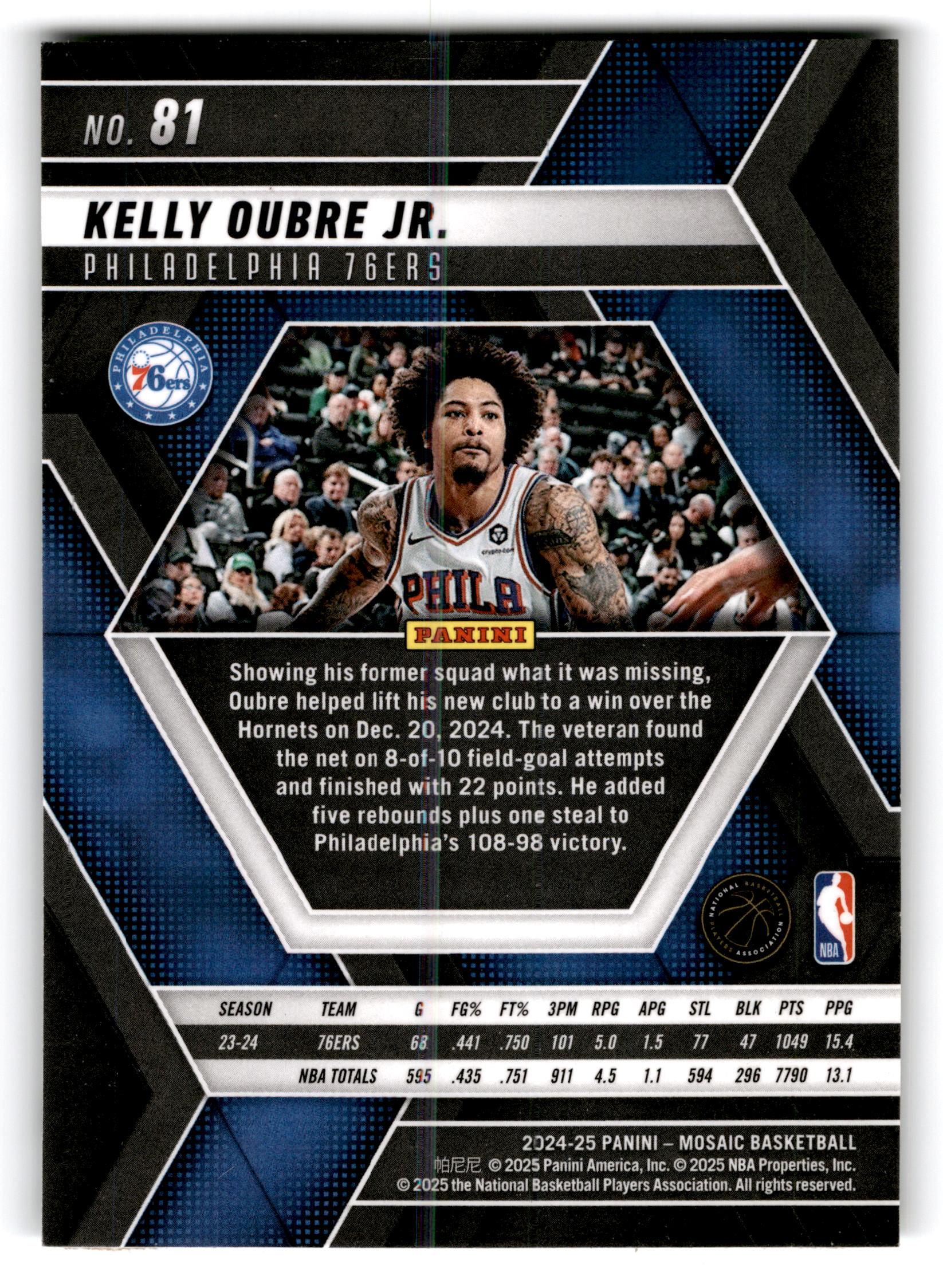 2025 Panini Mosaic Basketball Kelly Oubre Jr. #81