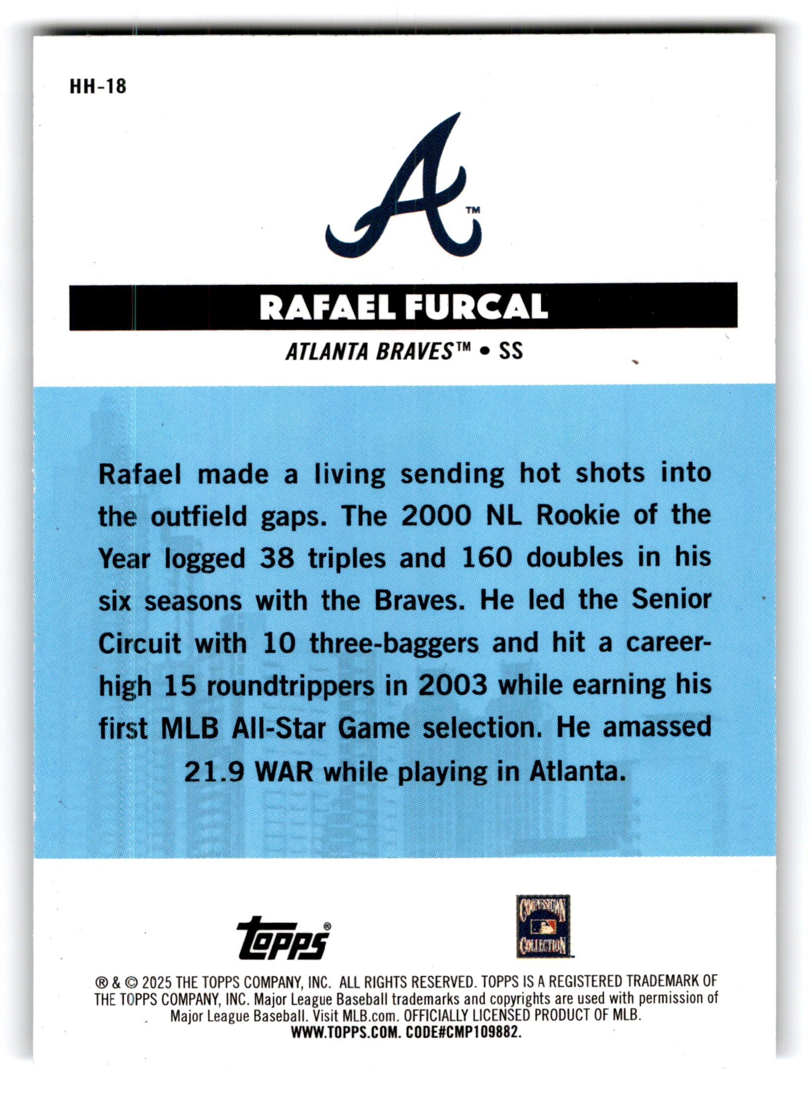 2025 Topps Homegrown Heroes Rafael Furcal #HH-18