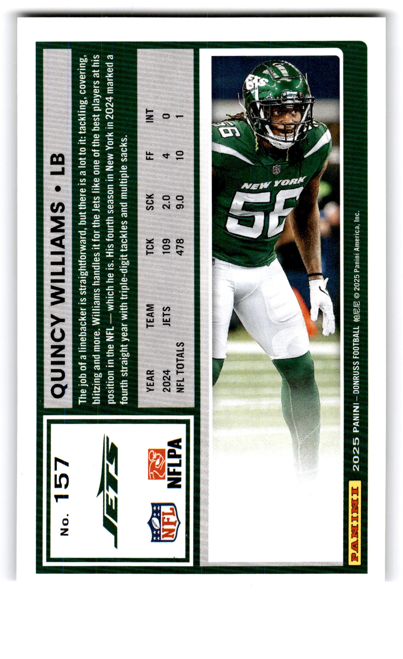 2025 Panini Donruss Quincy Williams #157