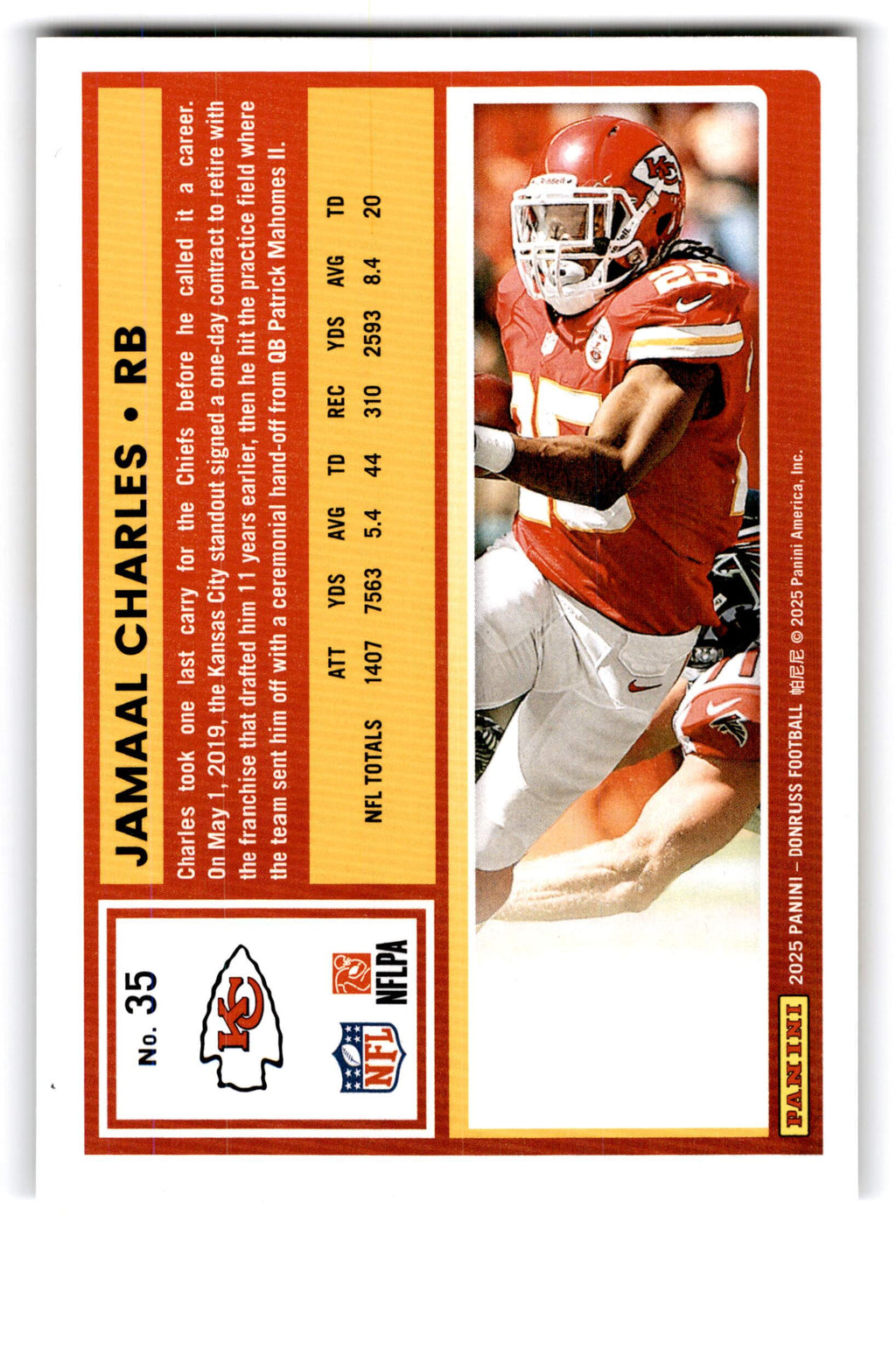 2025 Panini Donruss Jamaal Charles #35