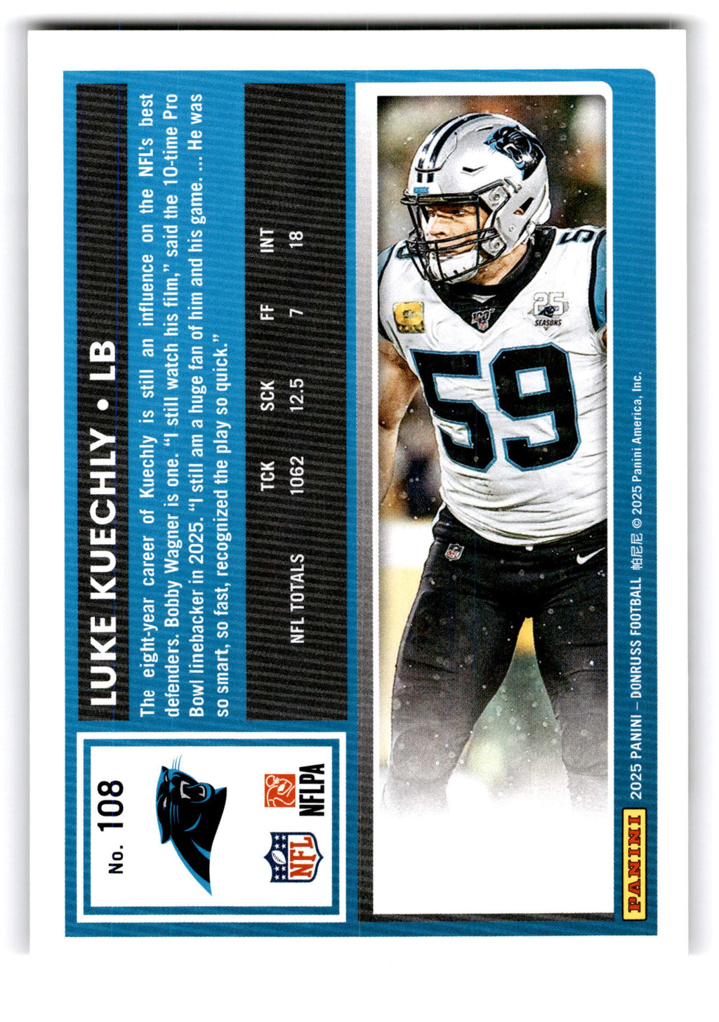 2025 Panini Donruss Luke Kuechly #108