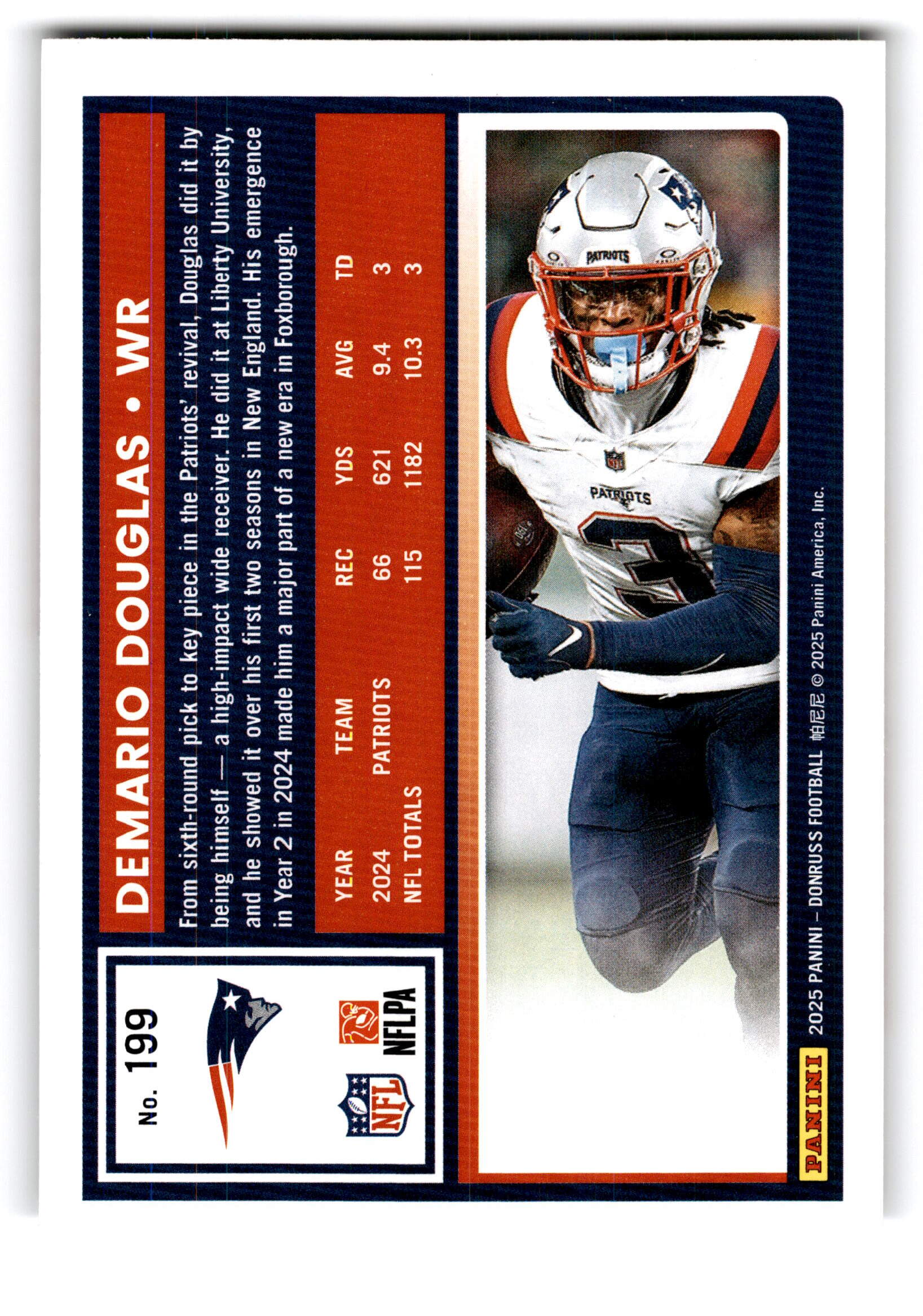 2025 Panini Donruss Demario Douglas #199