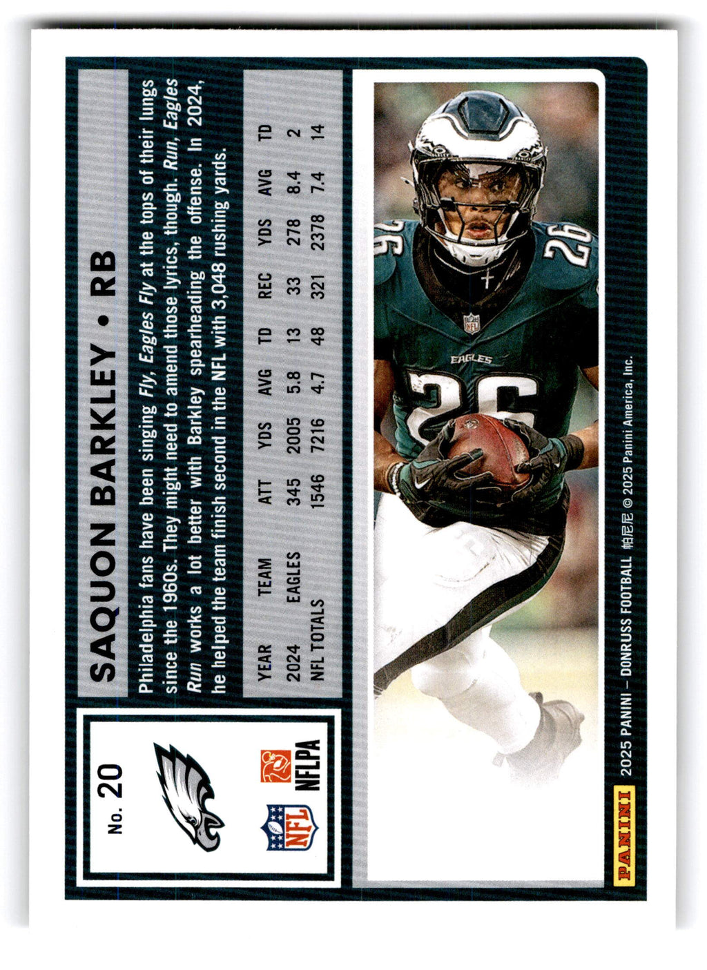 2025 Panini Donruss Saquon Barkley #20