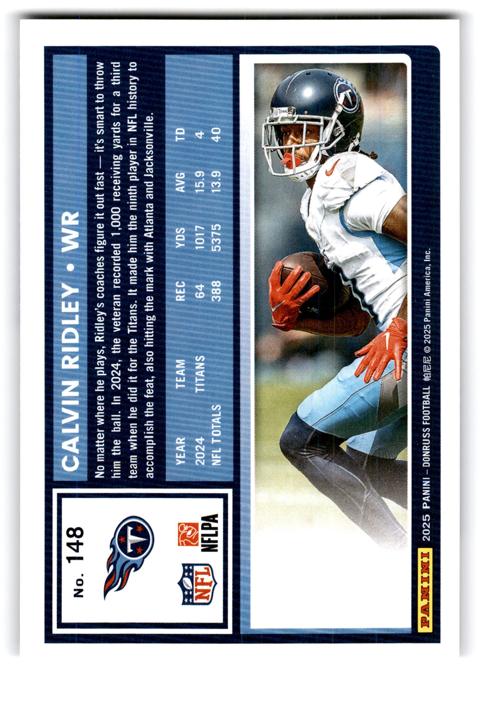 2025 Panini Donruss Calvin Ridley #148