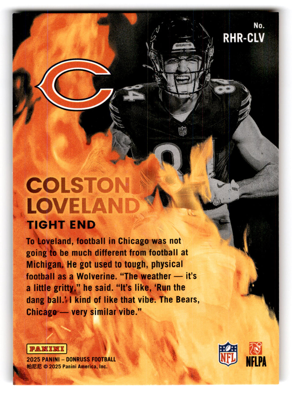 2025 Panini Donruss Red Hot Rookies Colston Loveland #RHR-CLV RC