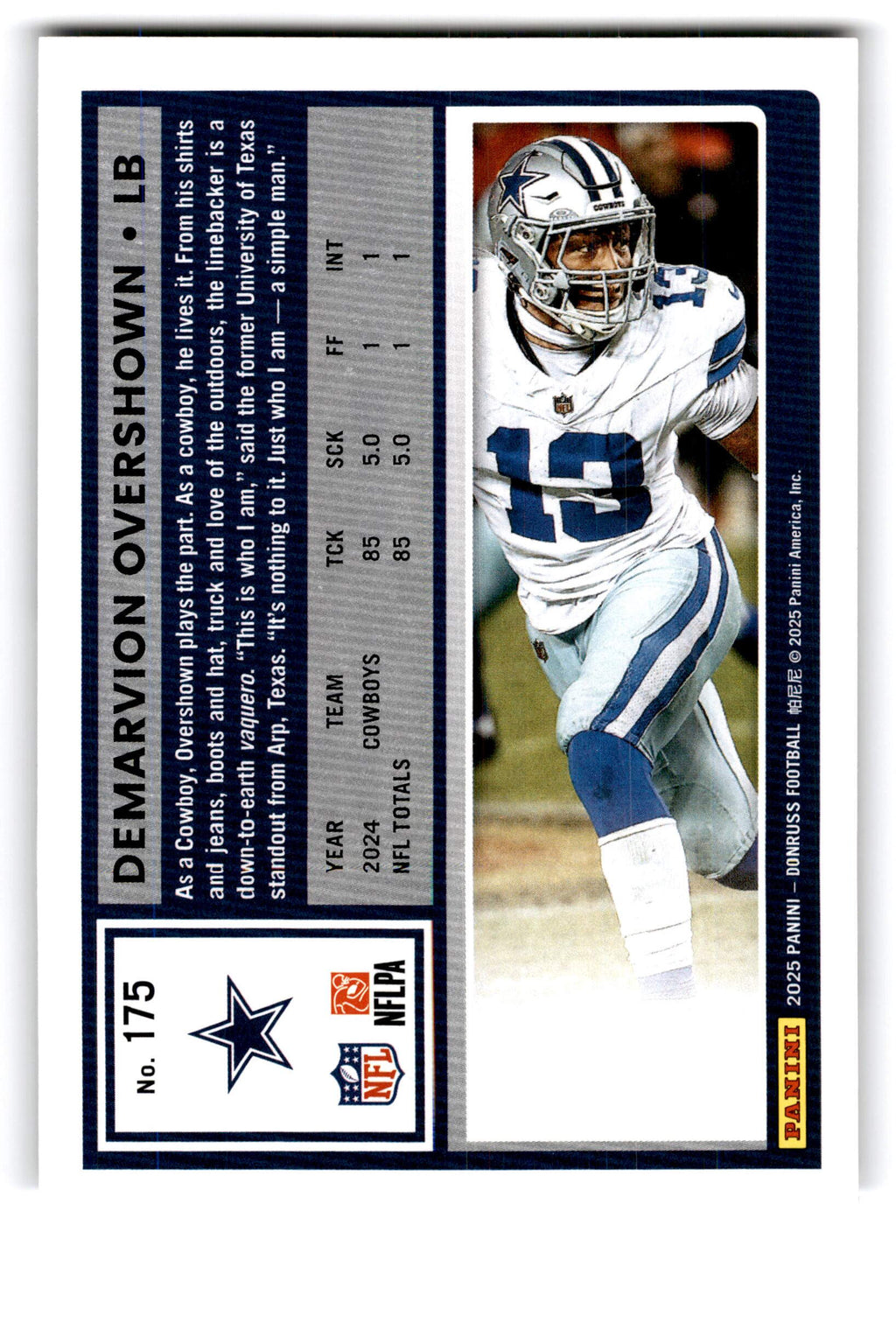 2025 Panini Donruss Football DeMarvion Overshown #175