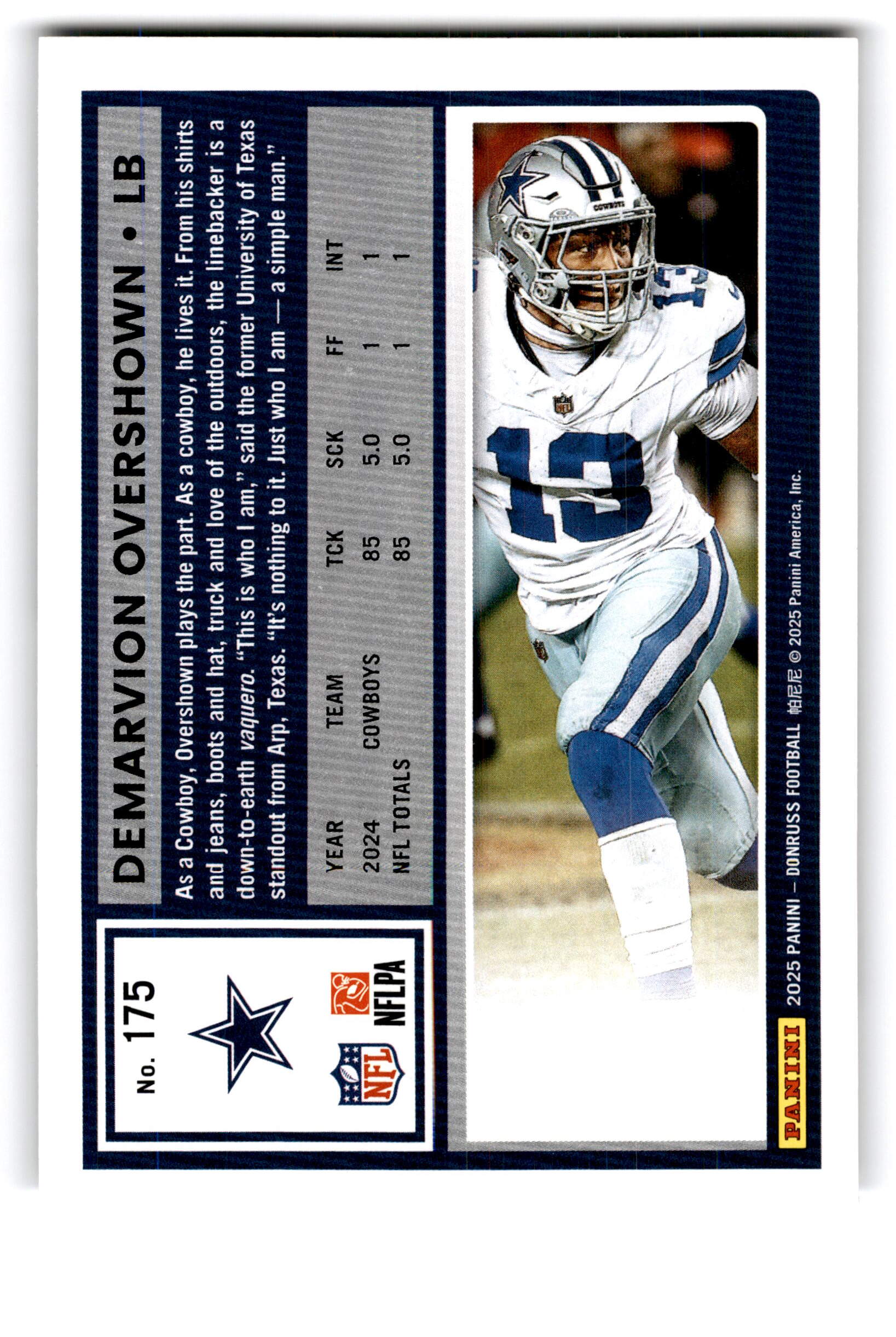 2025 Panini Donruss Football DeMarvion Overshown #175
