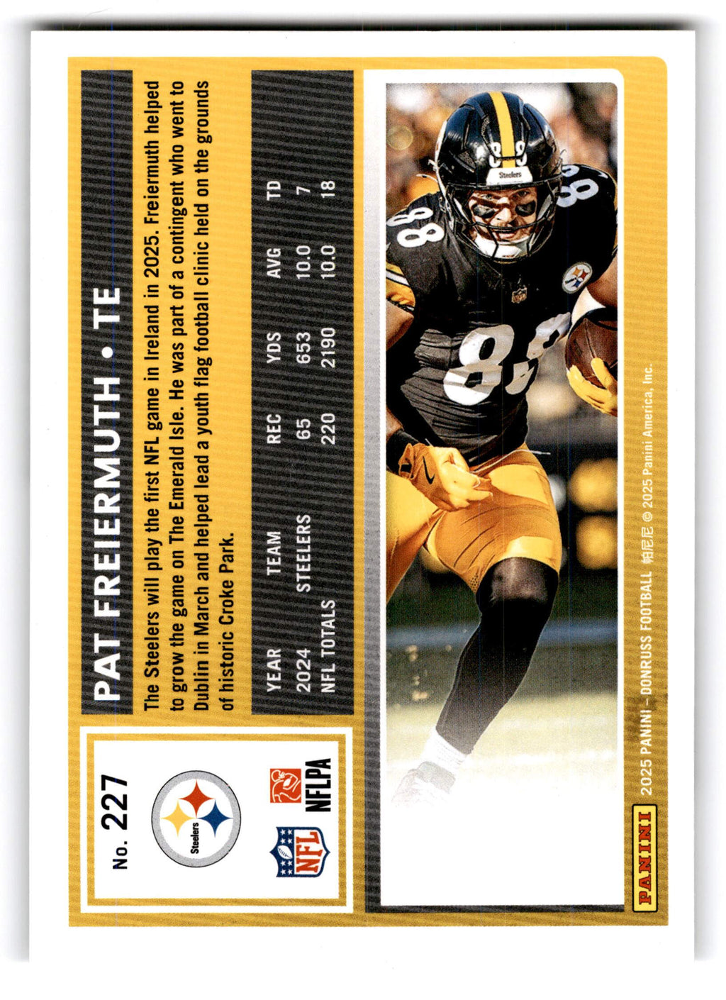 2025 Panini Donruss Pat Freiermuth #227