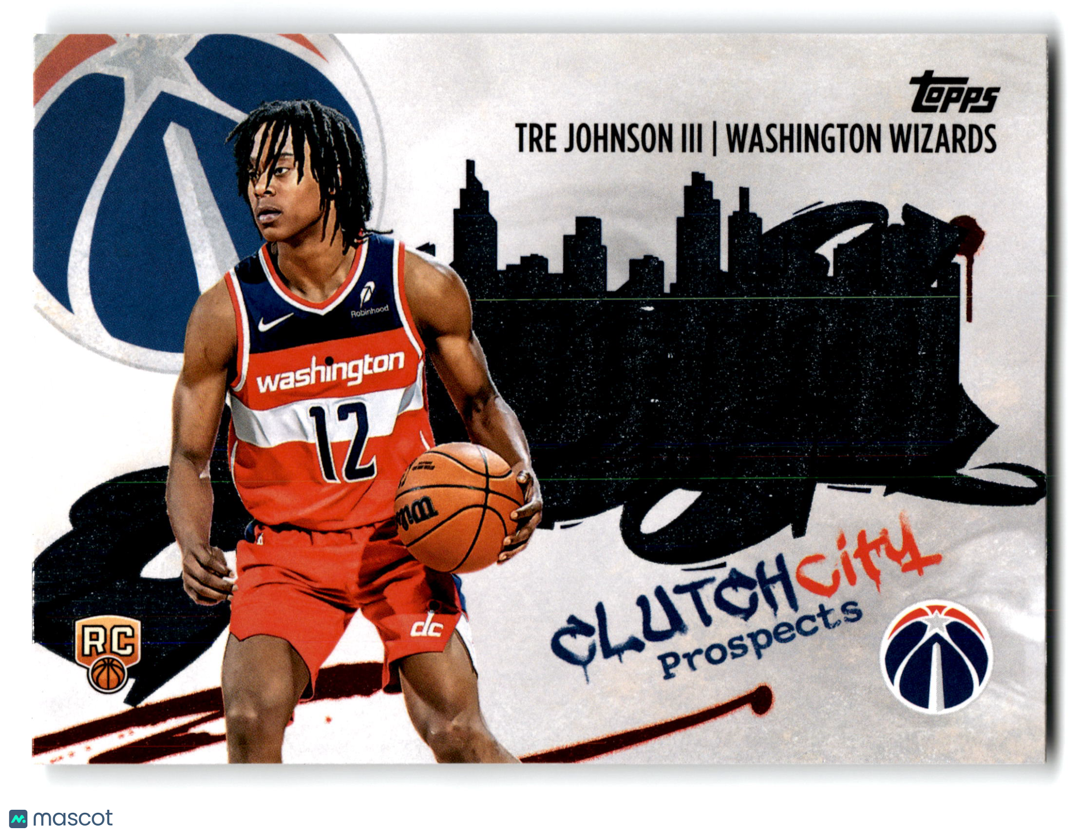 2025 Topps Clutch City Prospects Tre Johnson III #CC-6 RC