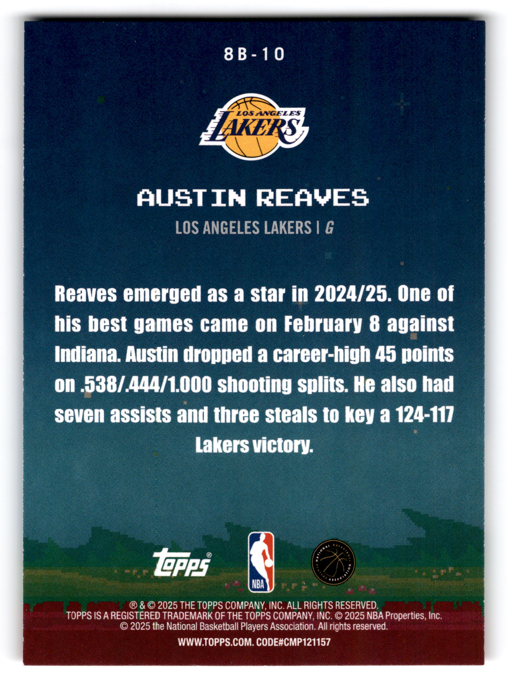 2025 Topps 8-Bit Ballers Austin Reaves #8B-10