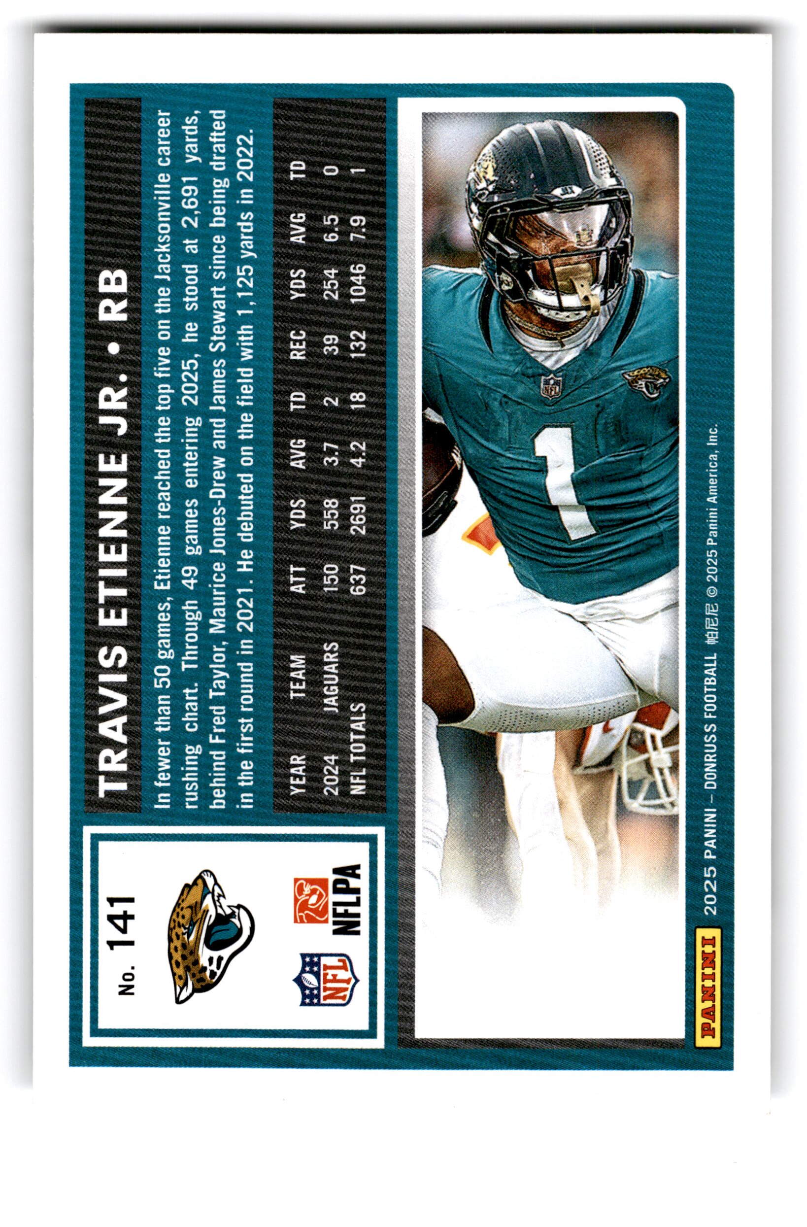 2025 Panini Donruss Travis Etienne Jr. #141